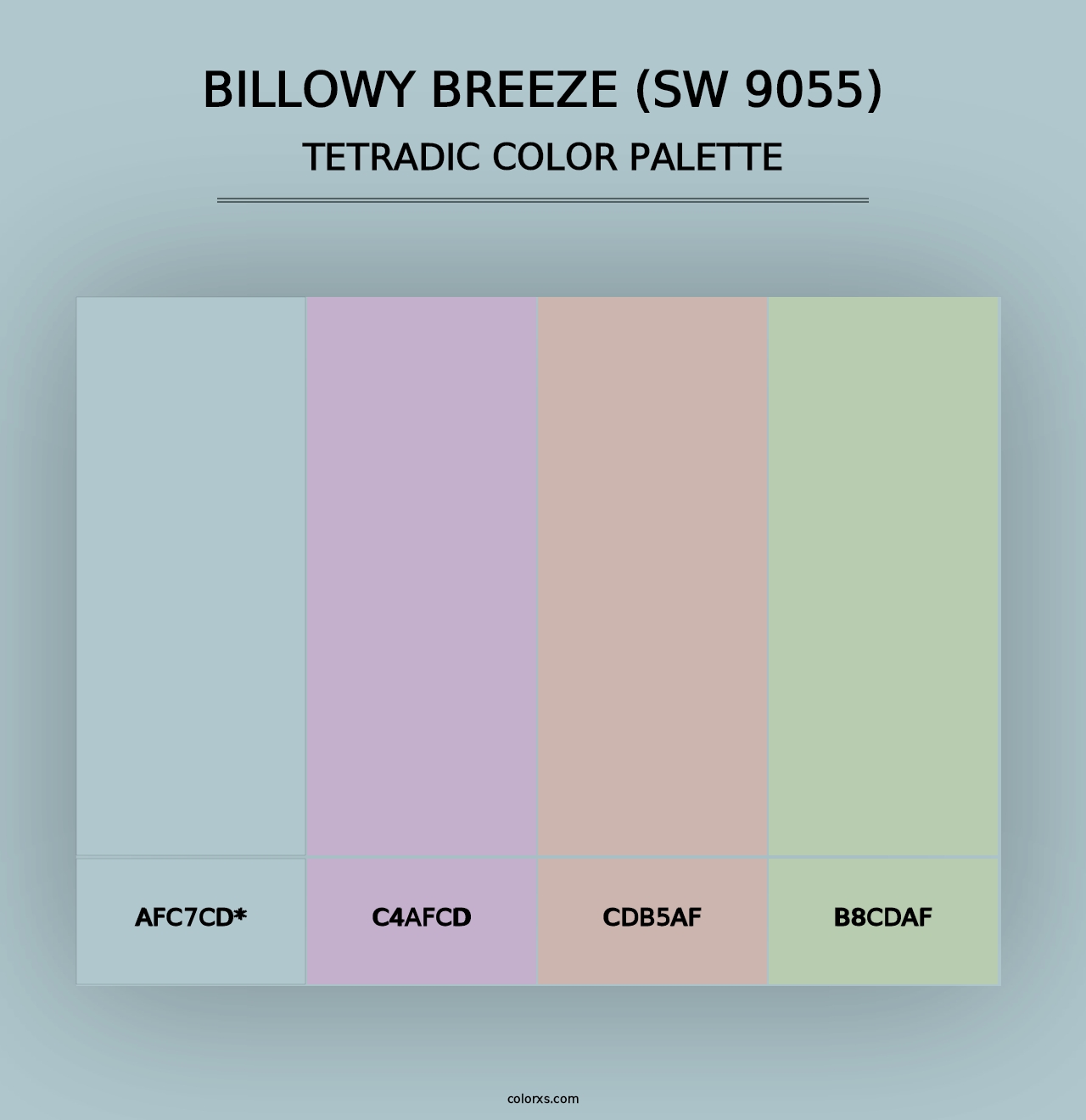 Billowy Breeze (SW 9055) - Tetradic Color Palette