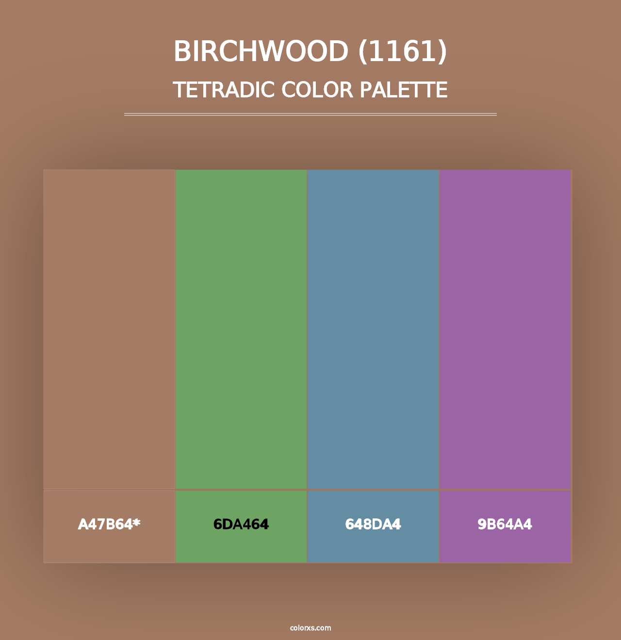 Birchwood (1161) - Tetradic Color Palette