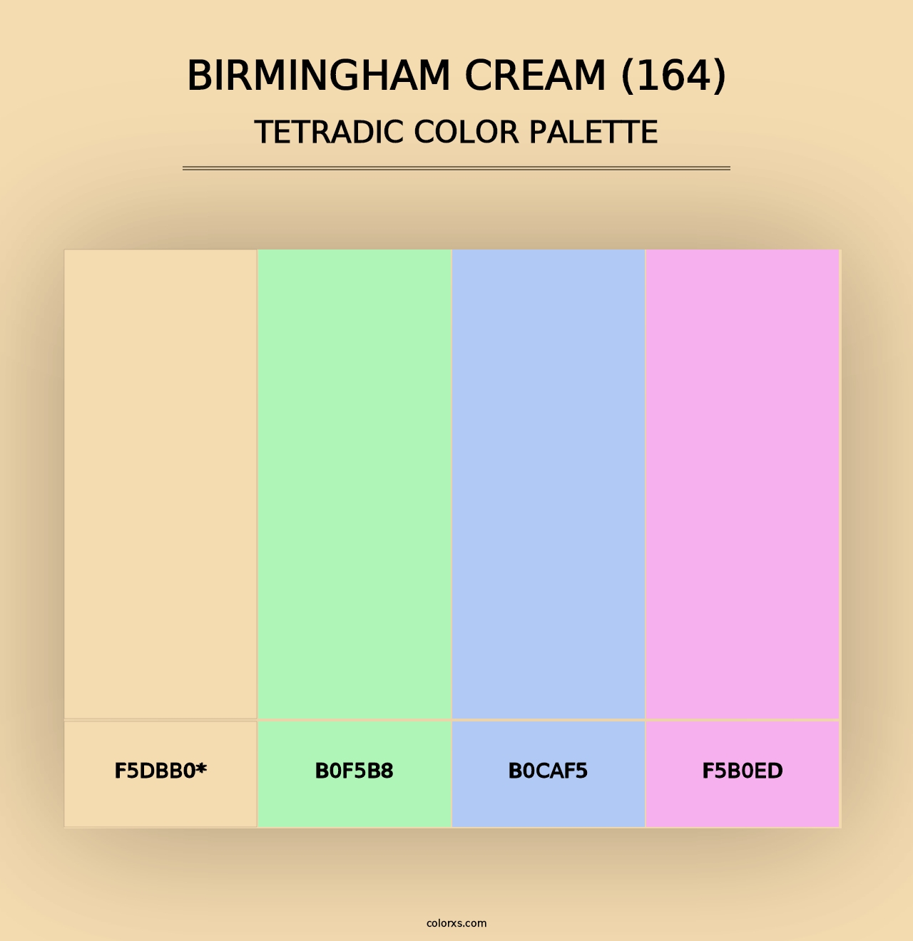 Birmingham Cream (164) - Tetradic Color Palette