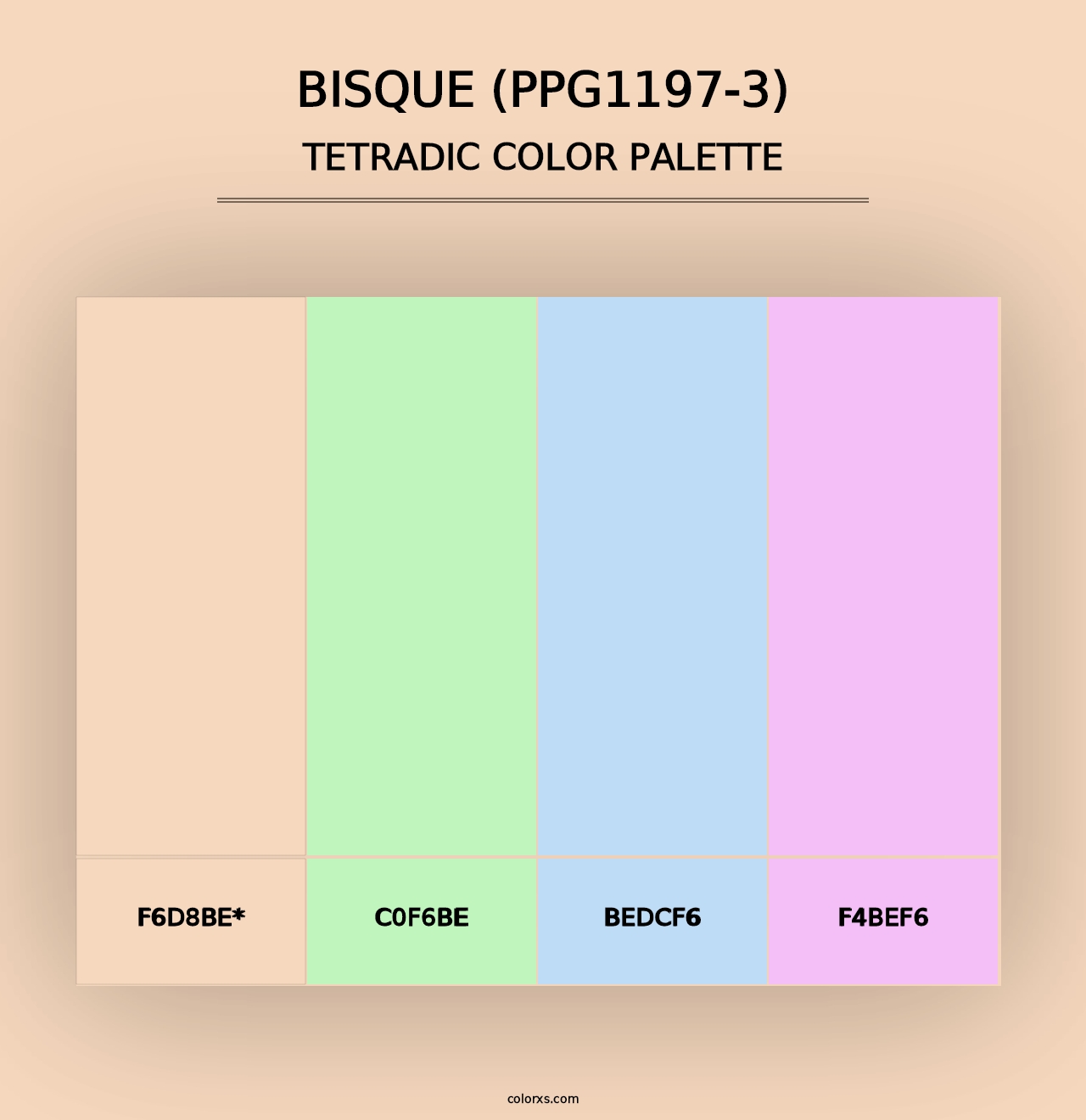 Bisque (PPG1197-3) - Tetradic Color Palette