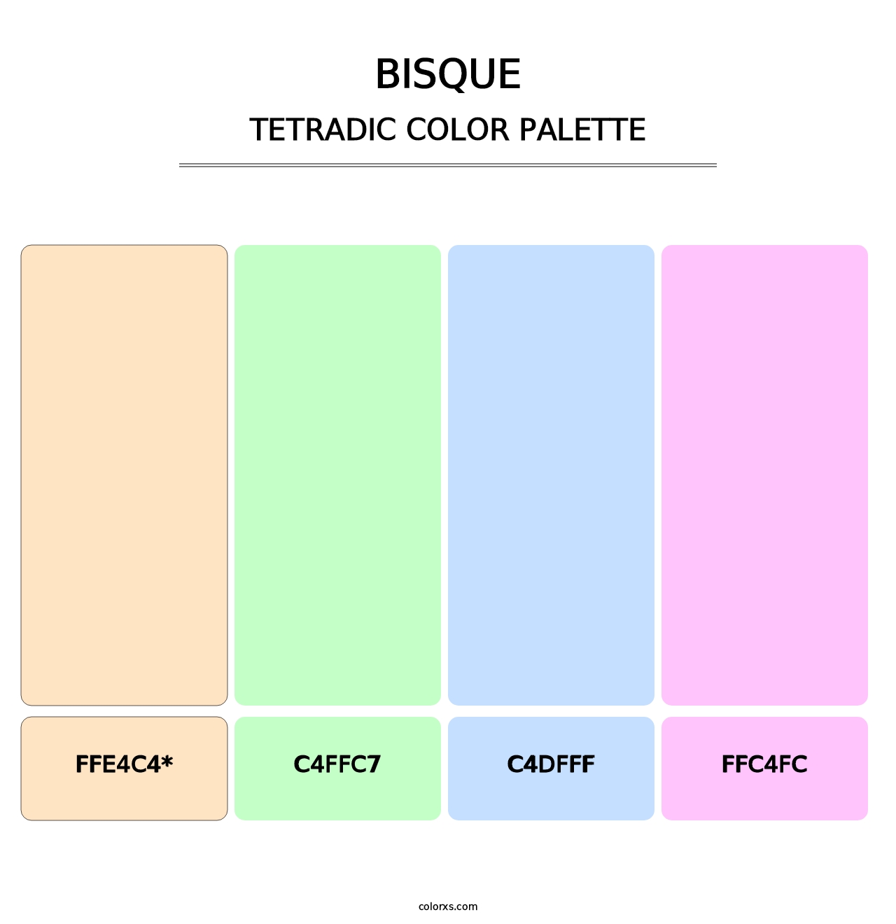 Bisque - Tetradic Color Palette