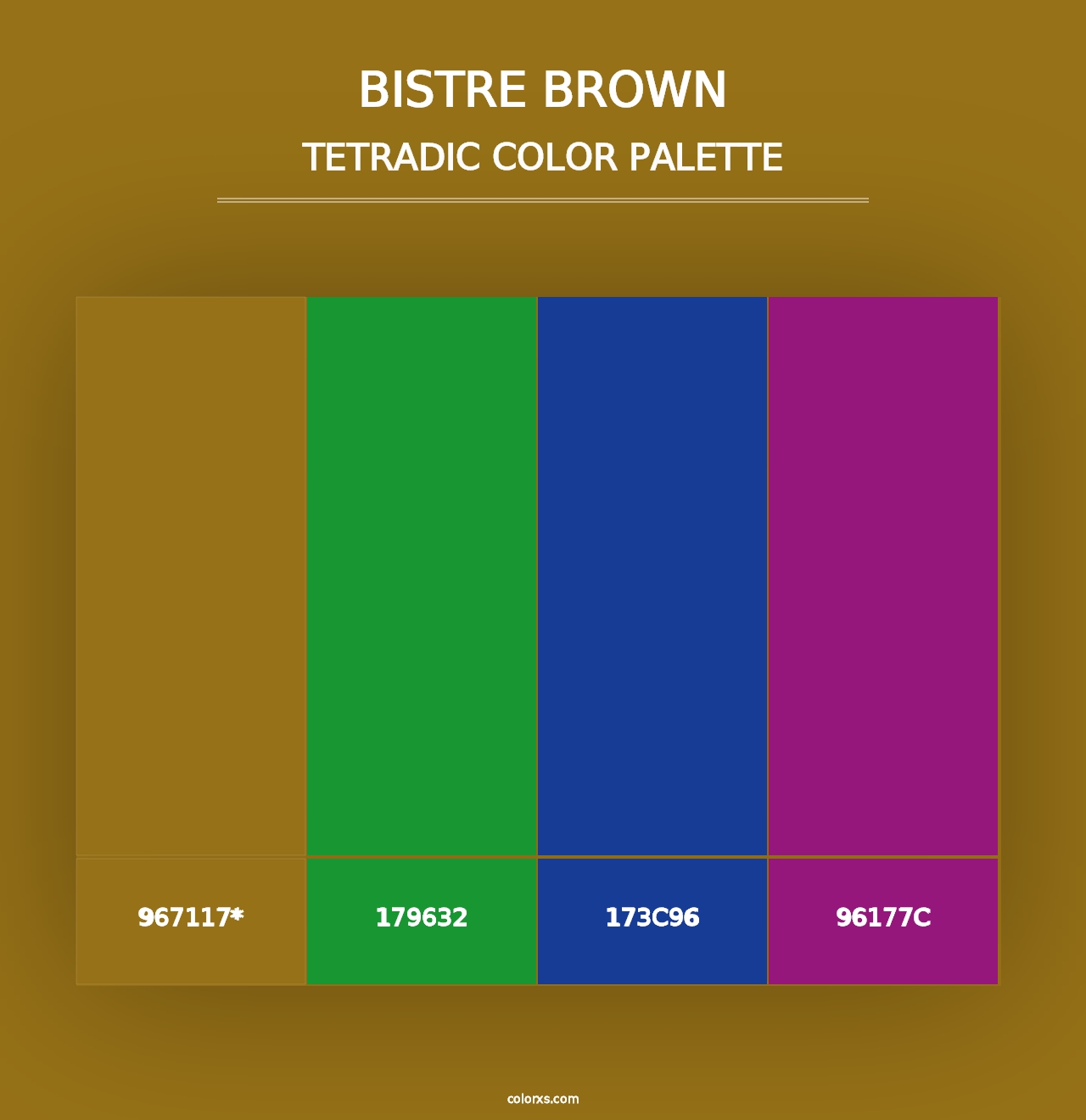 Bistre Brown - Tetradic Color Palette