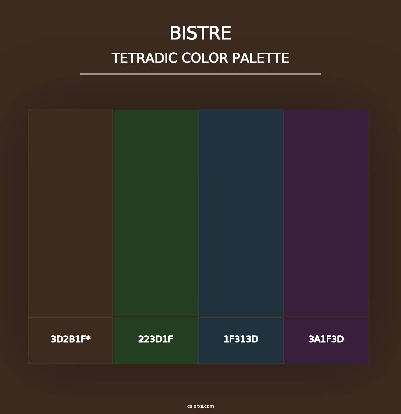 Bistre - Tetradic Color Palette