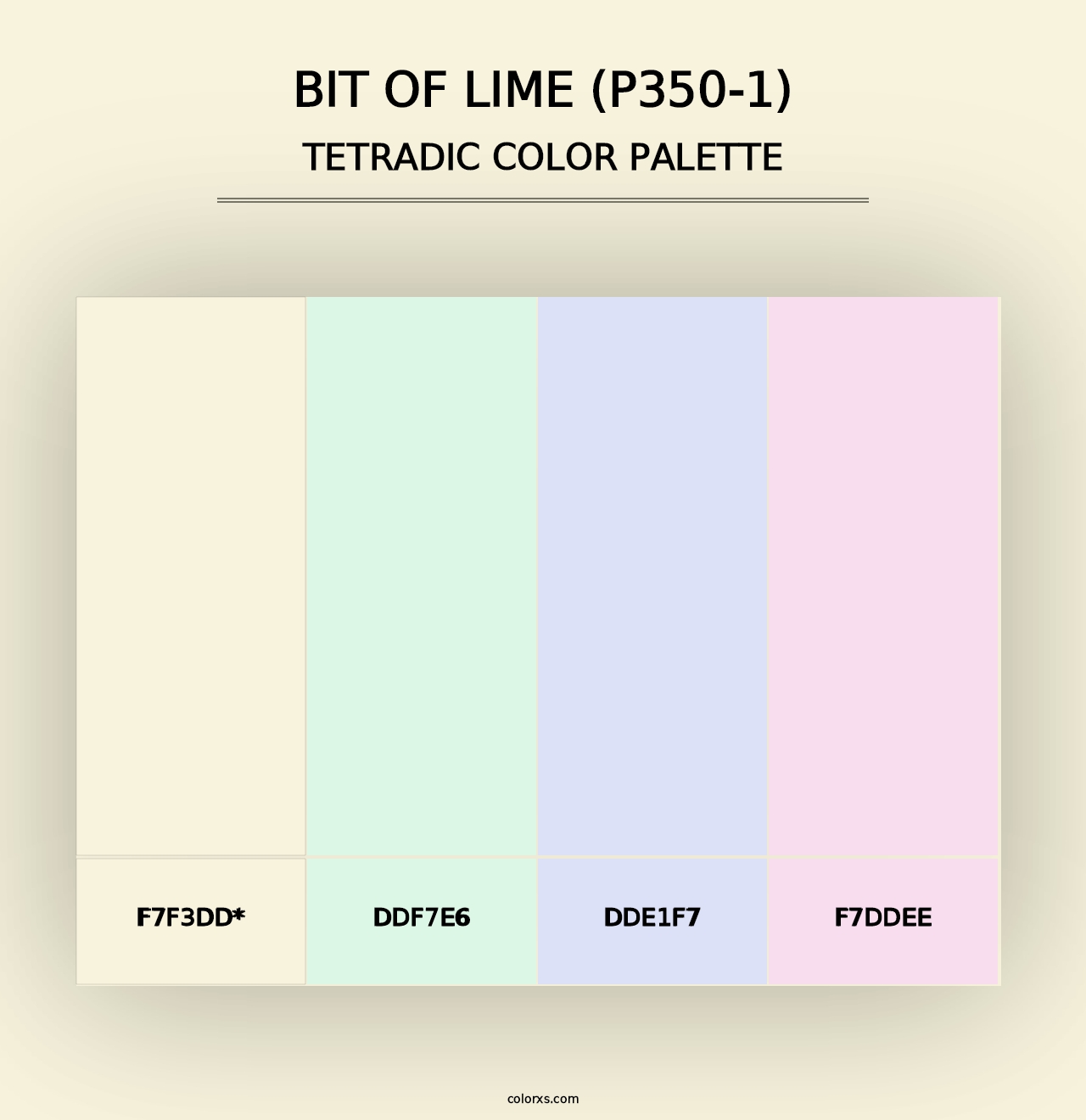 Bit Of Lime (P350-1) - Tetradic Color Palette