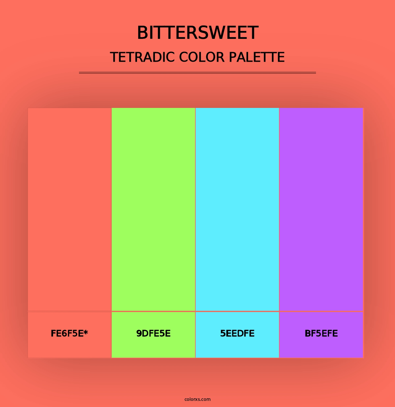 Bittersweet - Tetradic Color Palette