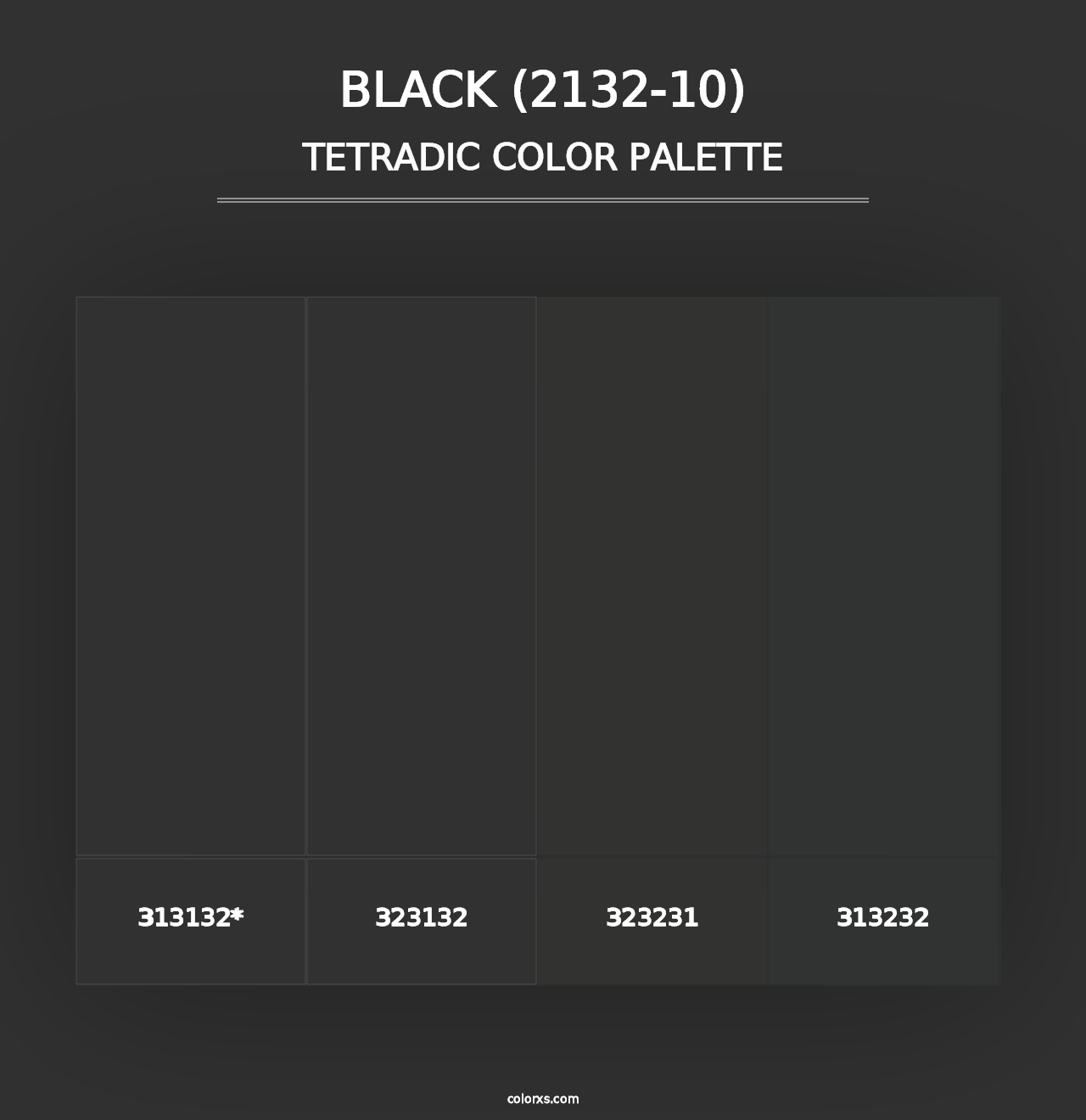 Black (2132-10) - Tetradic Color Palette