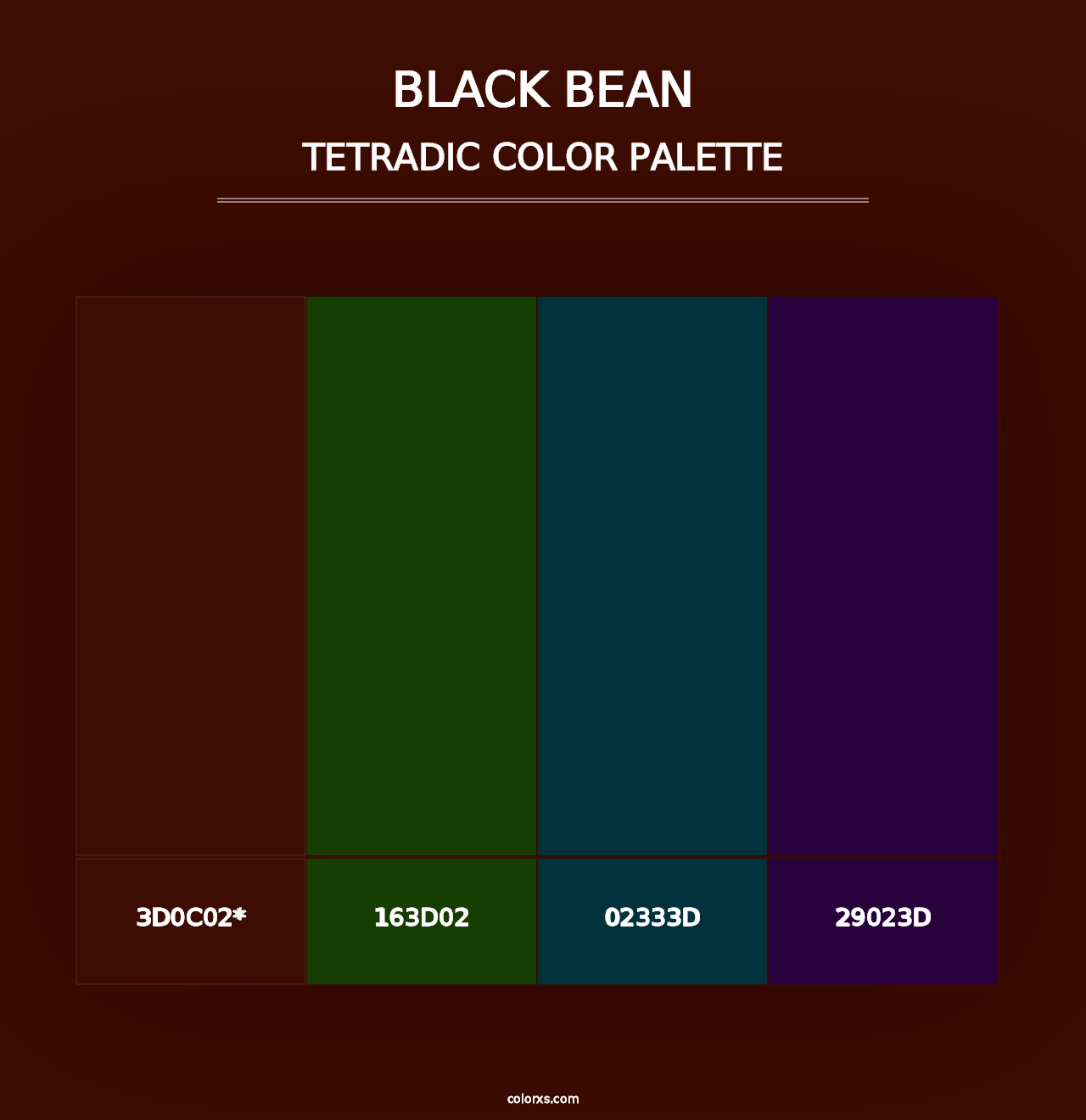 Black Bean - Tetradic Color Palette