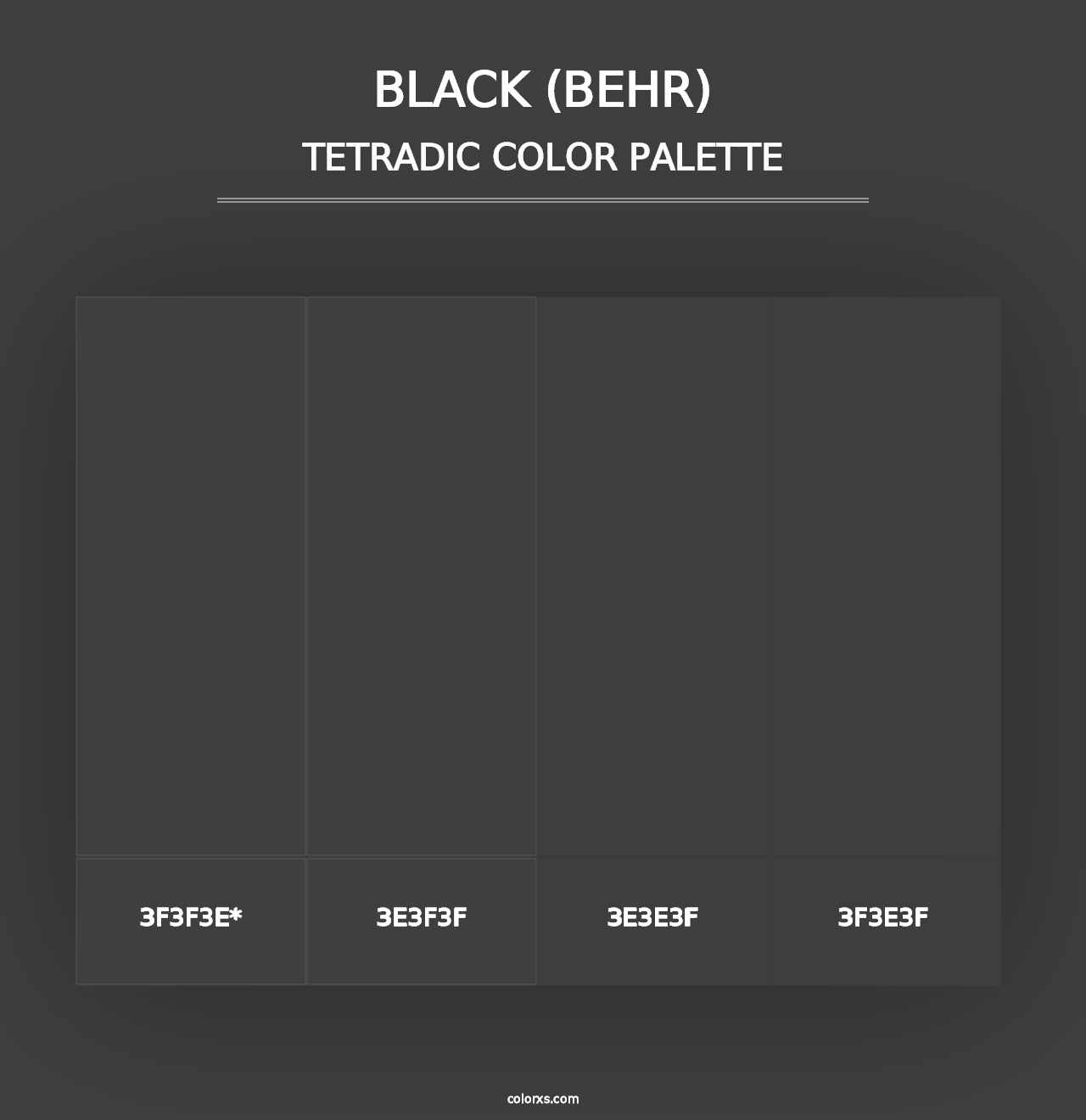 Black (Behr) - Tetradic Color Palette