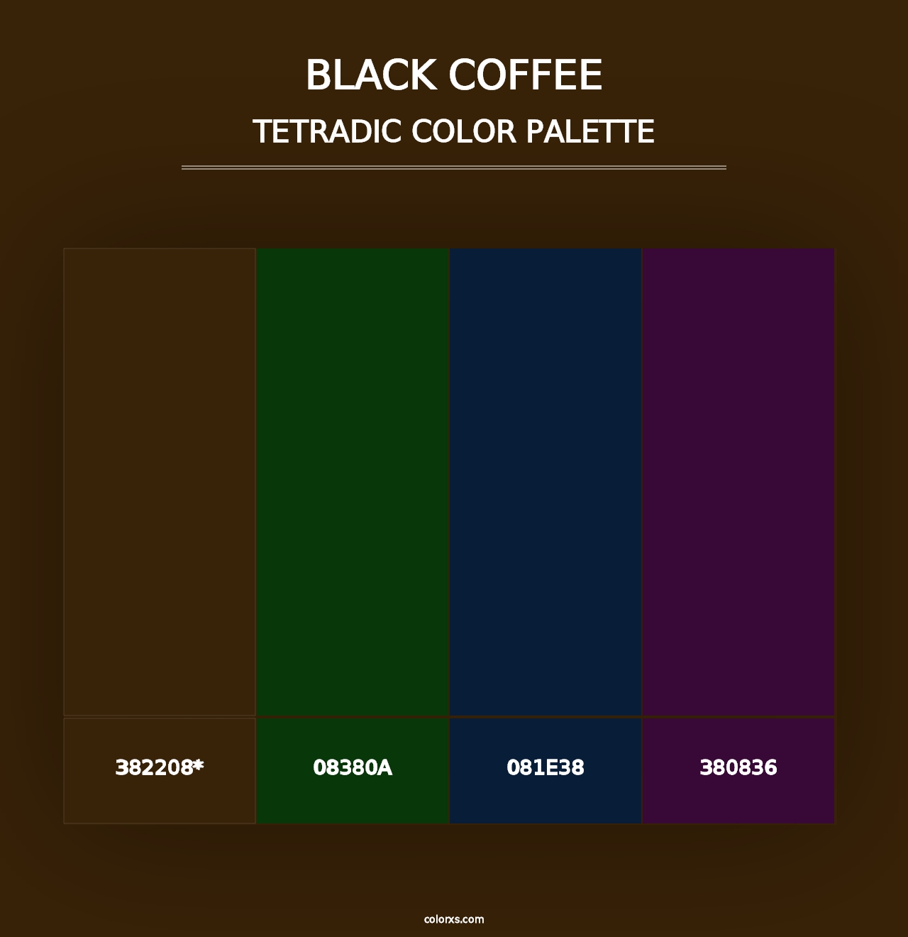 Black Coffee - Tetradic Color Palette