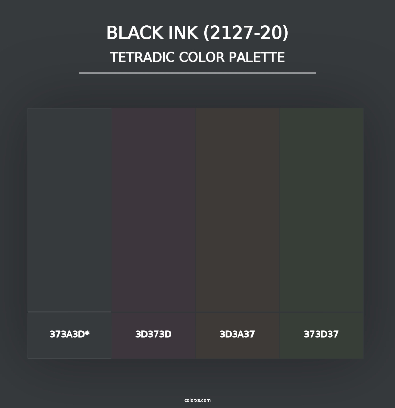 Black Ink (2127-20) - Tetradic Color Palette