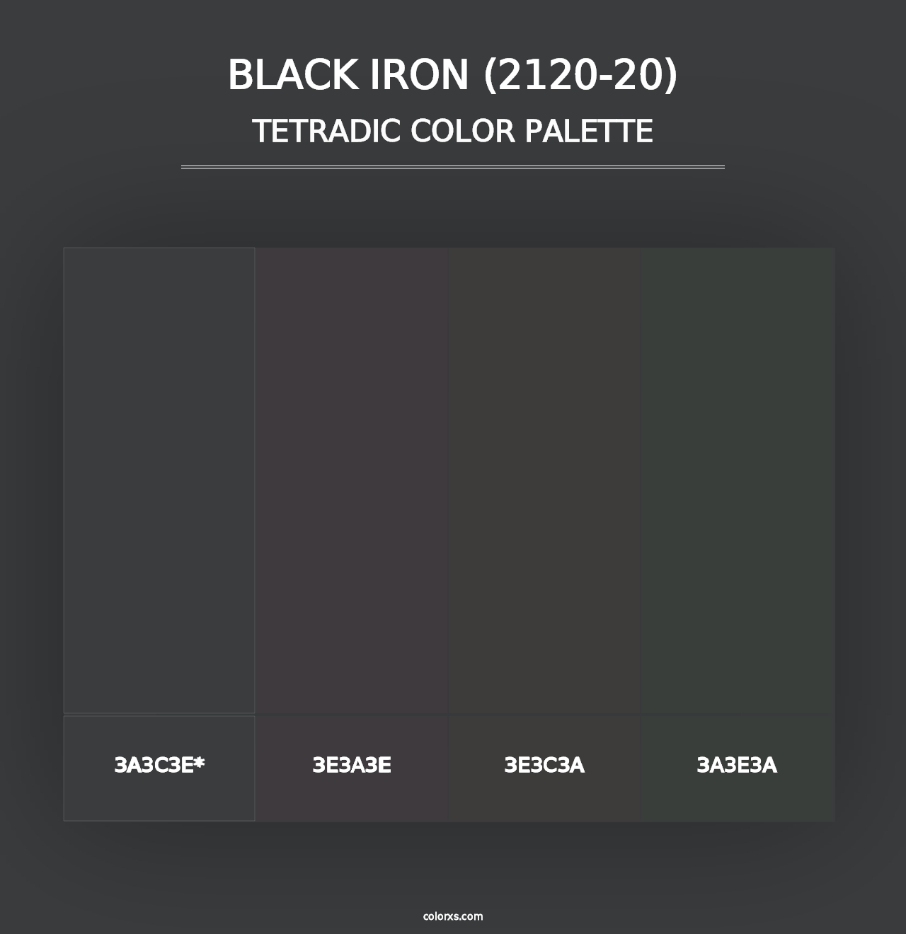 Black Iron (2120-20) - Tetradic Color Palette