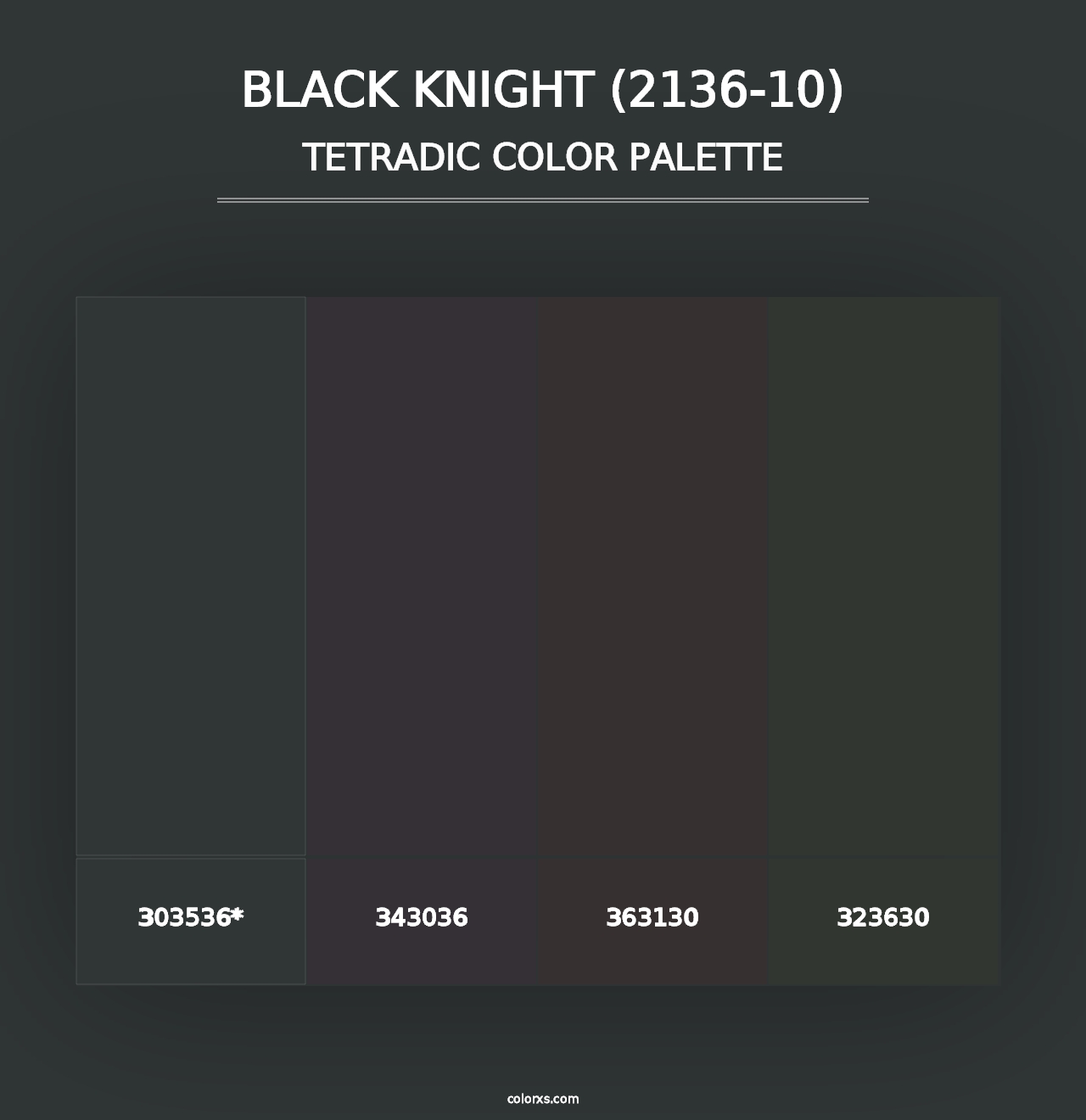 Black Knight (2136-10) - Tetradic Color Palette