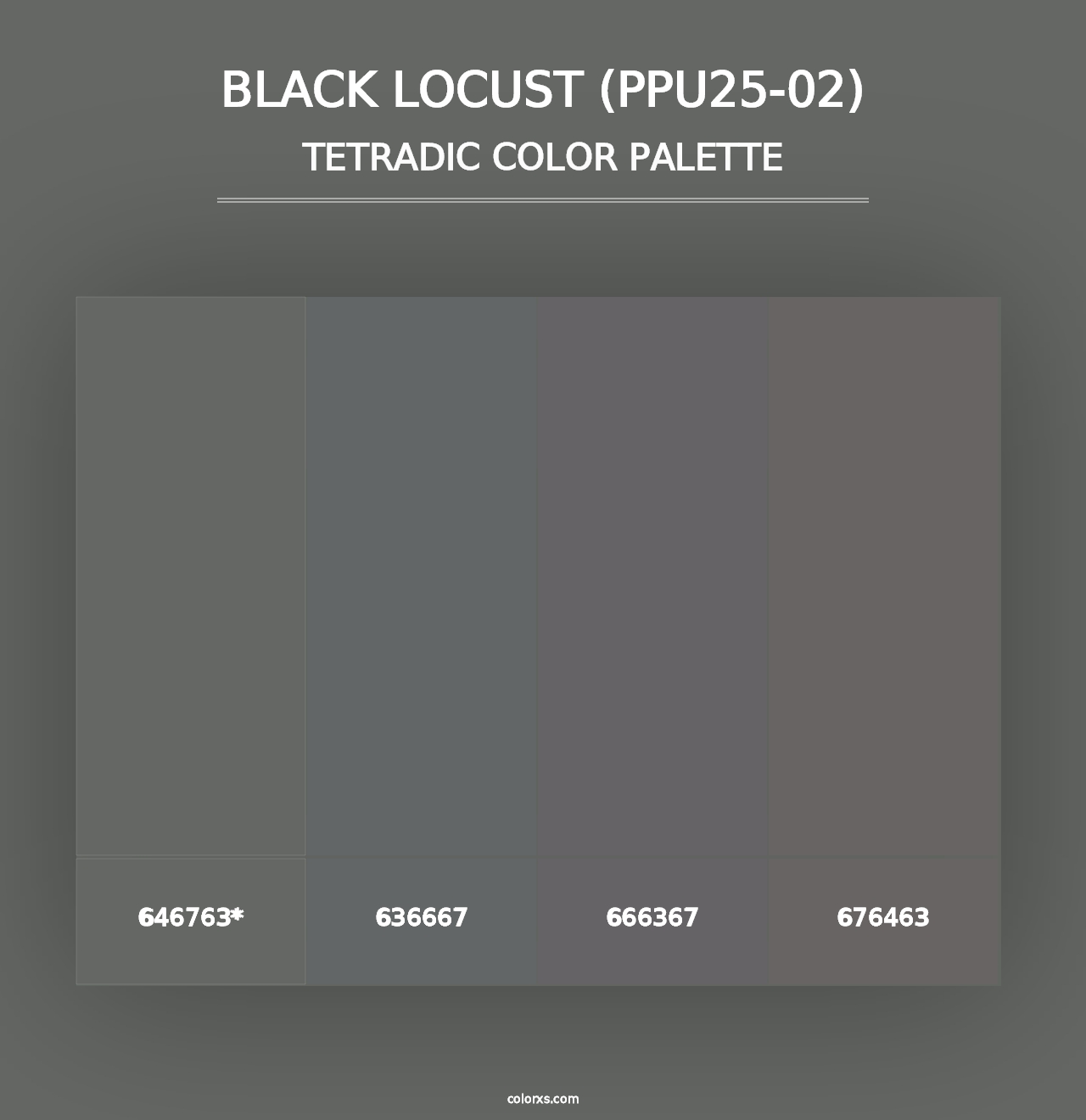 Black Locust (PPU25-02) - Tetradic Color Palette