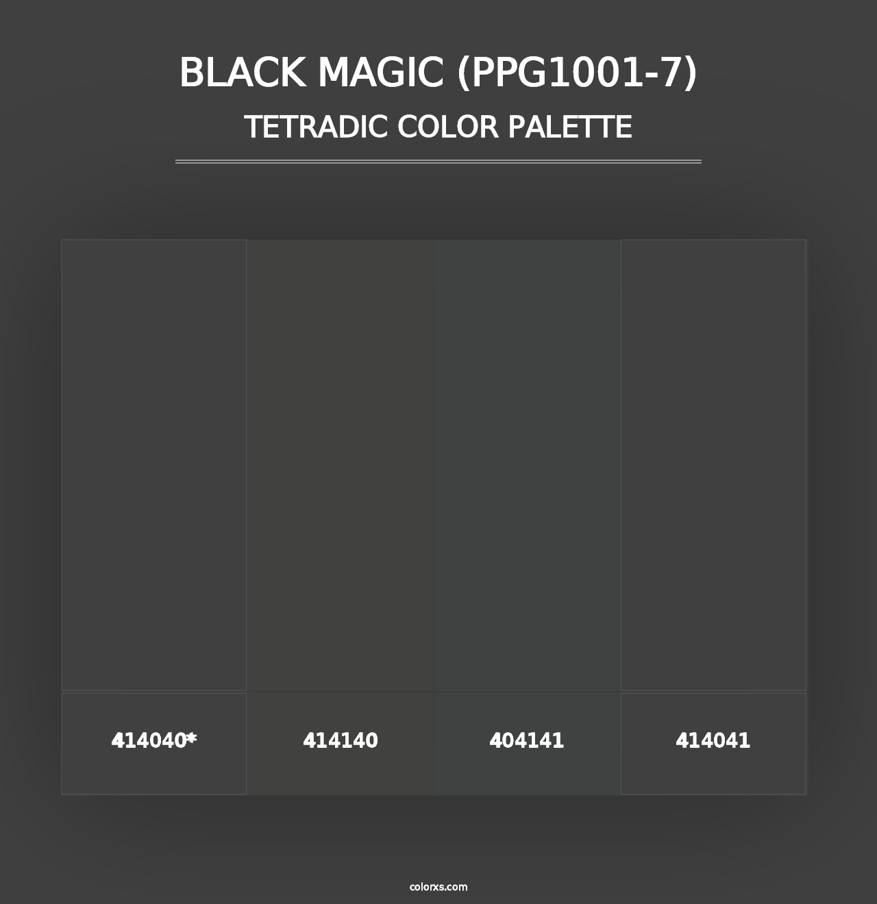 Black Magic (PPG1001-7) - Tetradic Color Palette