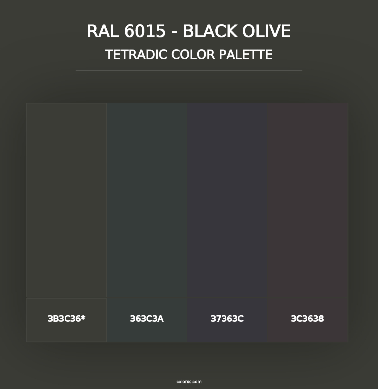 RAL 6015 - Black olive - Tetradic Color Palette