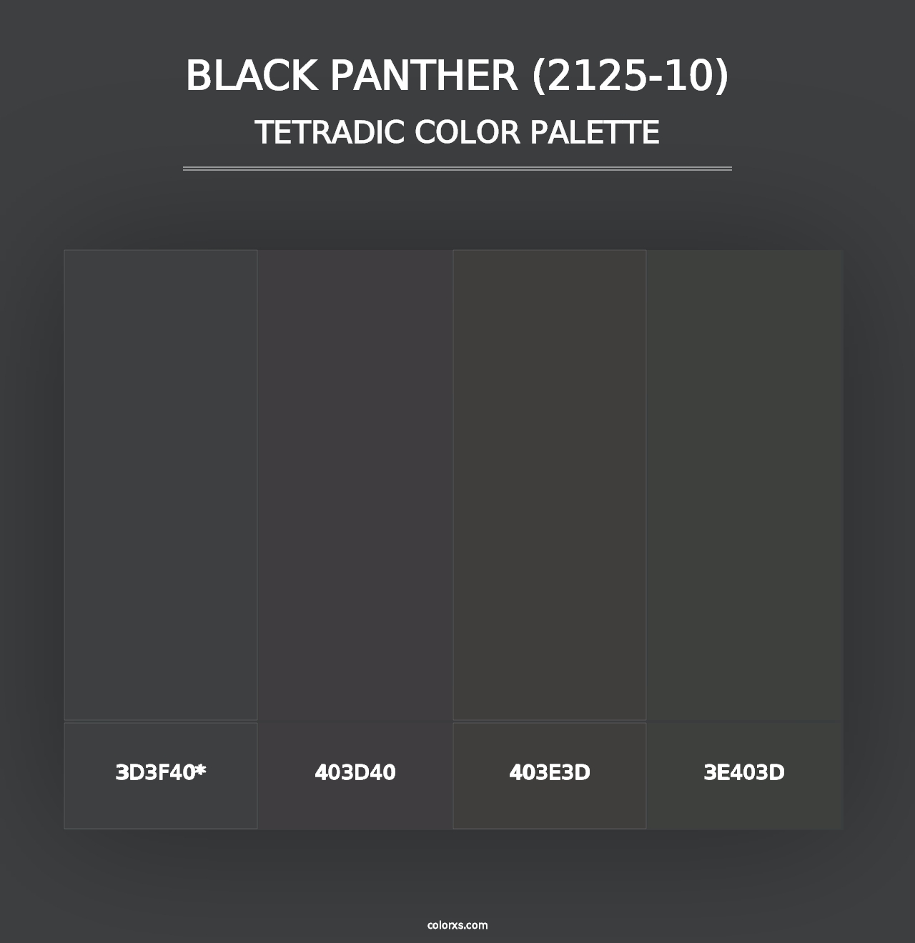 Black Panther (2125-10) - Tetradic Color Palette