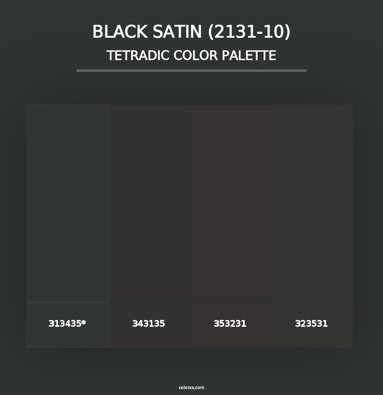 Black Satin (2131-10) - Tetradic Color Palette