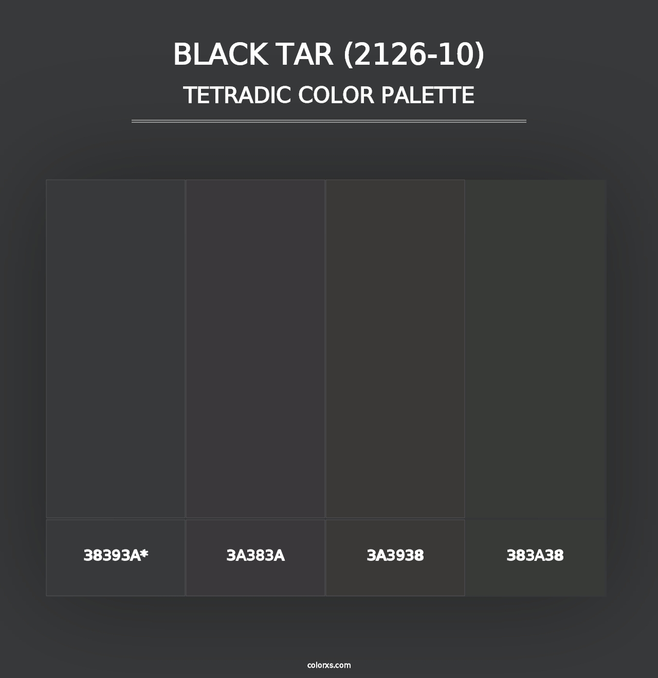 Black Tar (2126-10) - Tetradic Color Palette