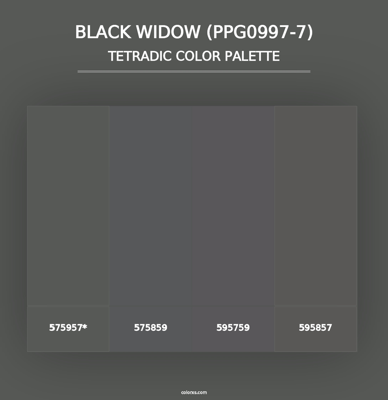 Black Widow (PPG0997-7) - Tetradic Color Palette