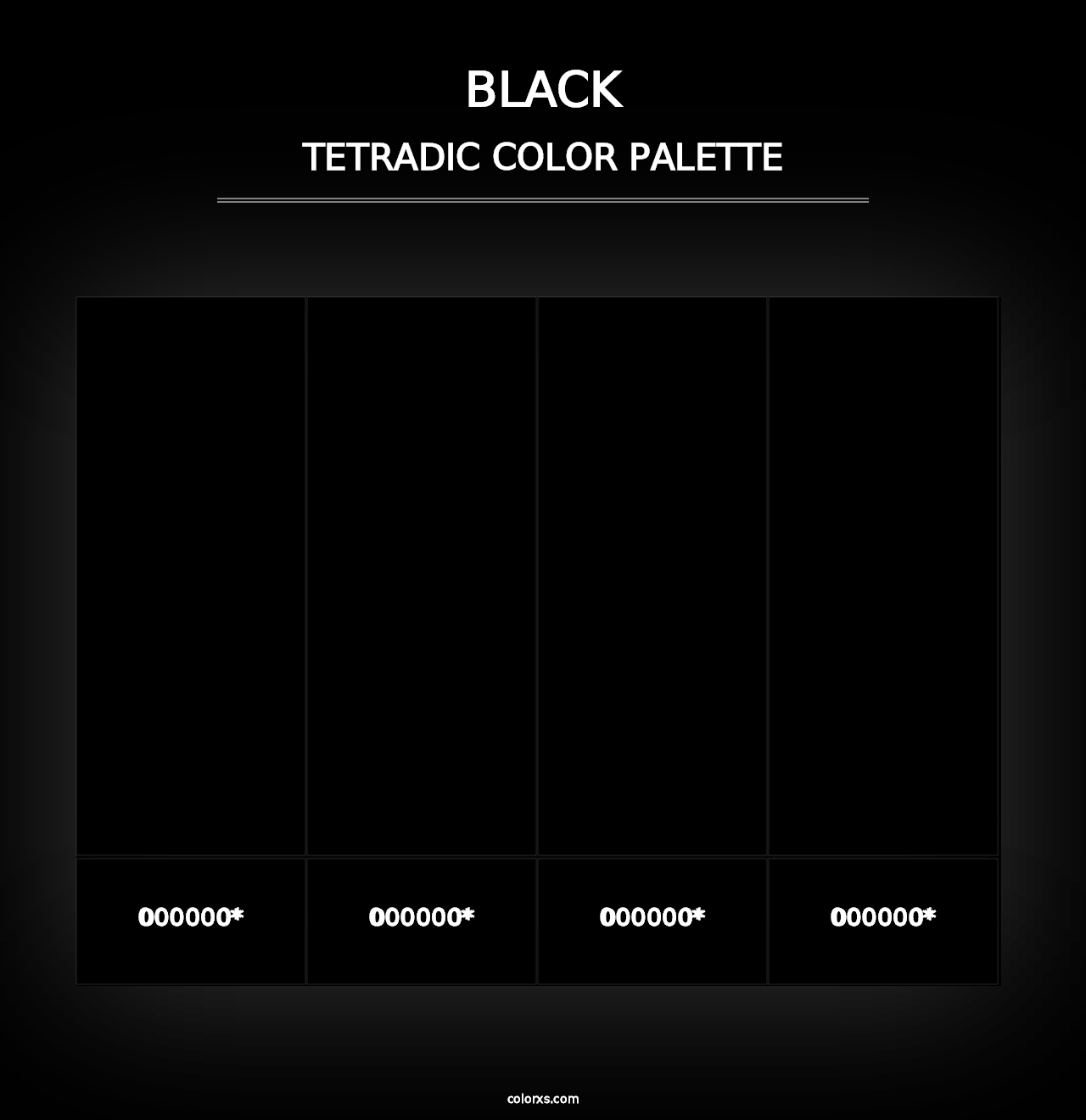 Black - Tetradic Color Palette