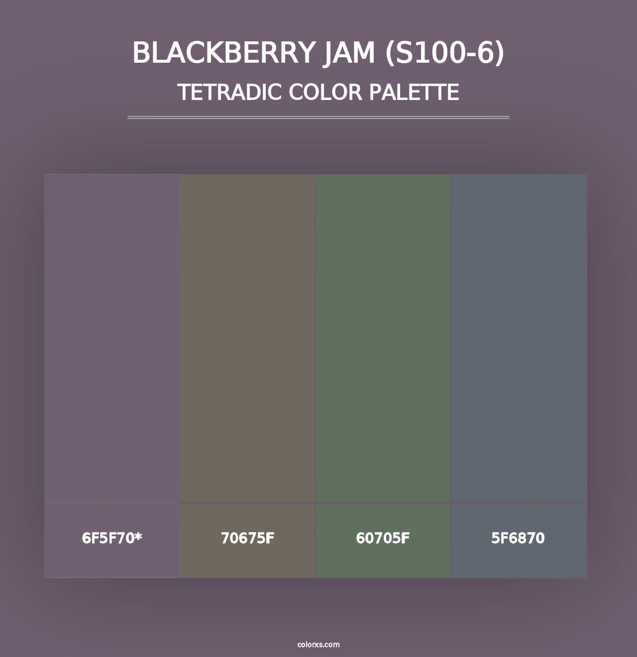 Blackberry Jam (S100-6) - Tetradic Color Palette