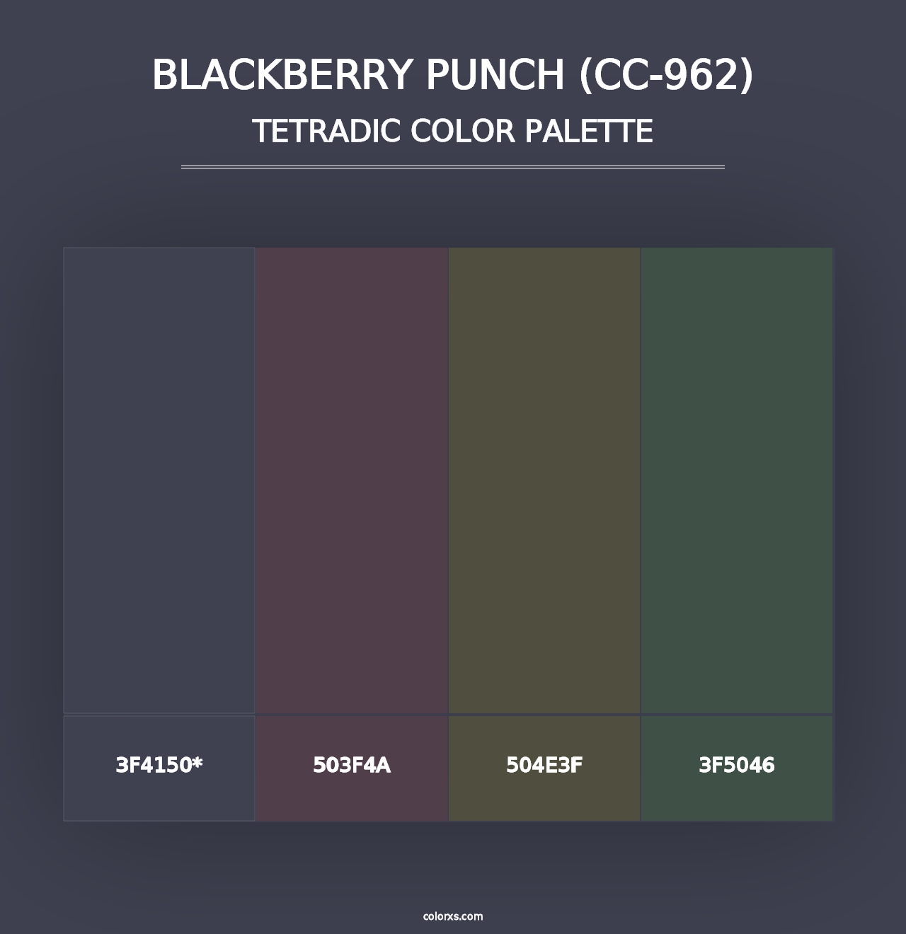 Blackberry Punch (CC-962) - Tetradic Color Palette