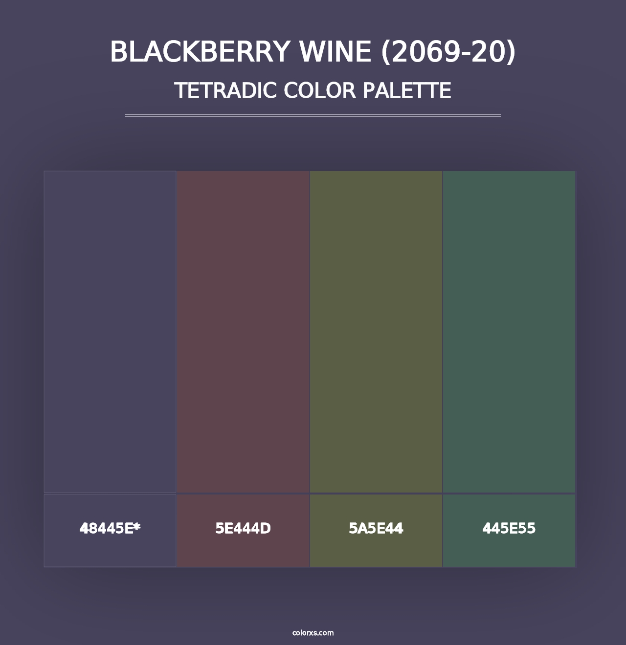 Blackberry Wine (2069-20) - Tetradic Color Palette