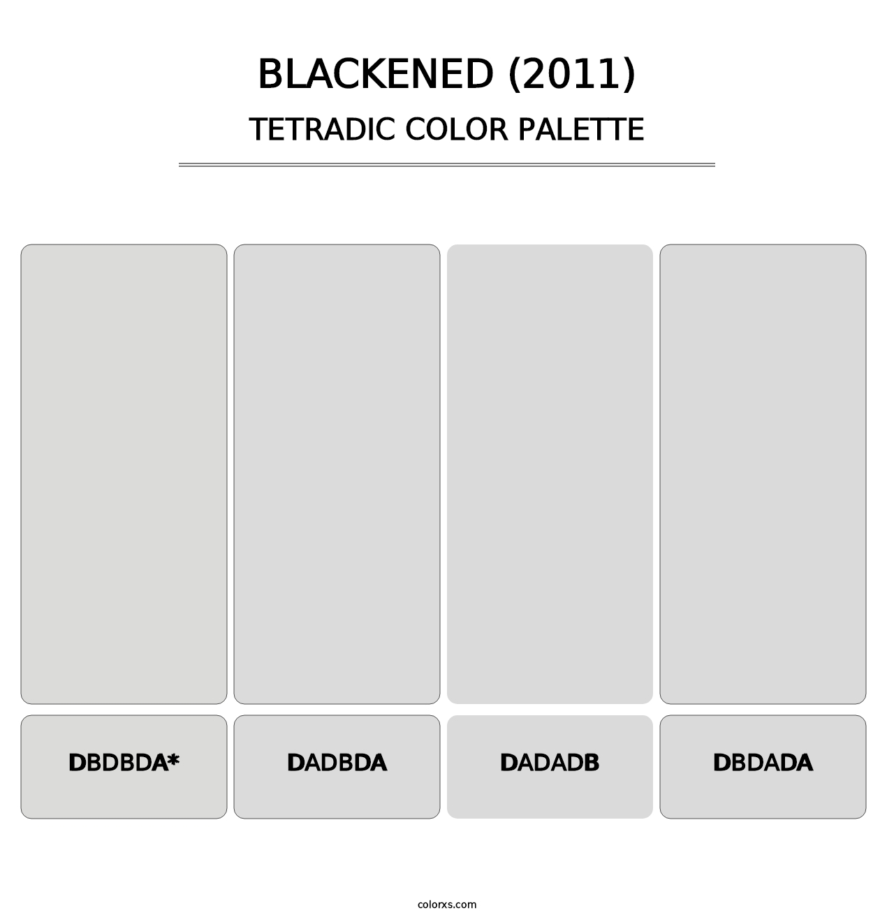 Blackened (2011) - Tetradic Color Palette