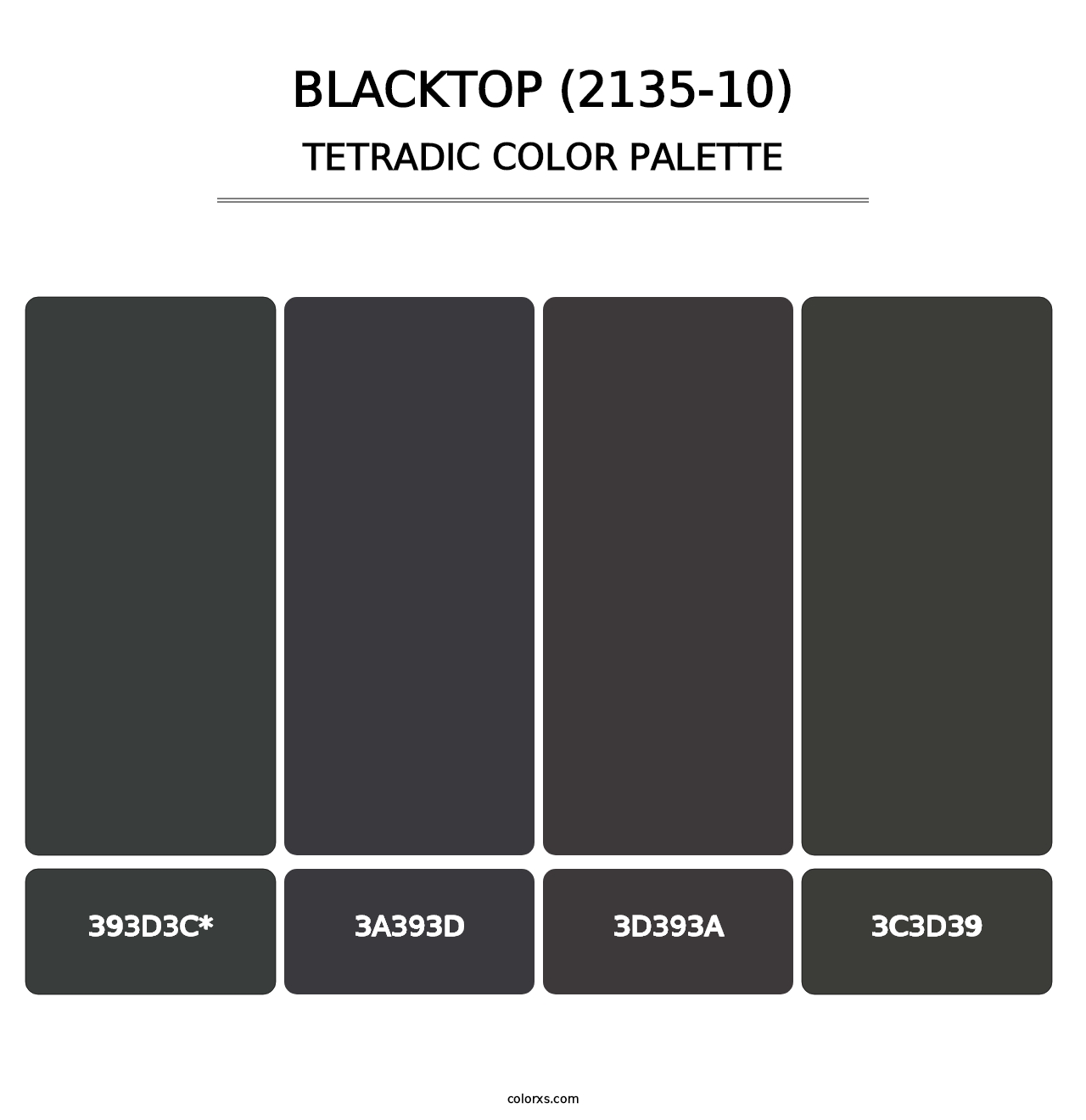 Blacktop (2135-10) - Tetradic Color Palette