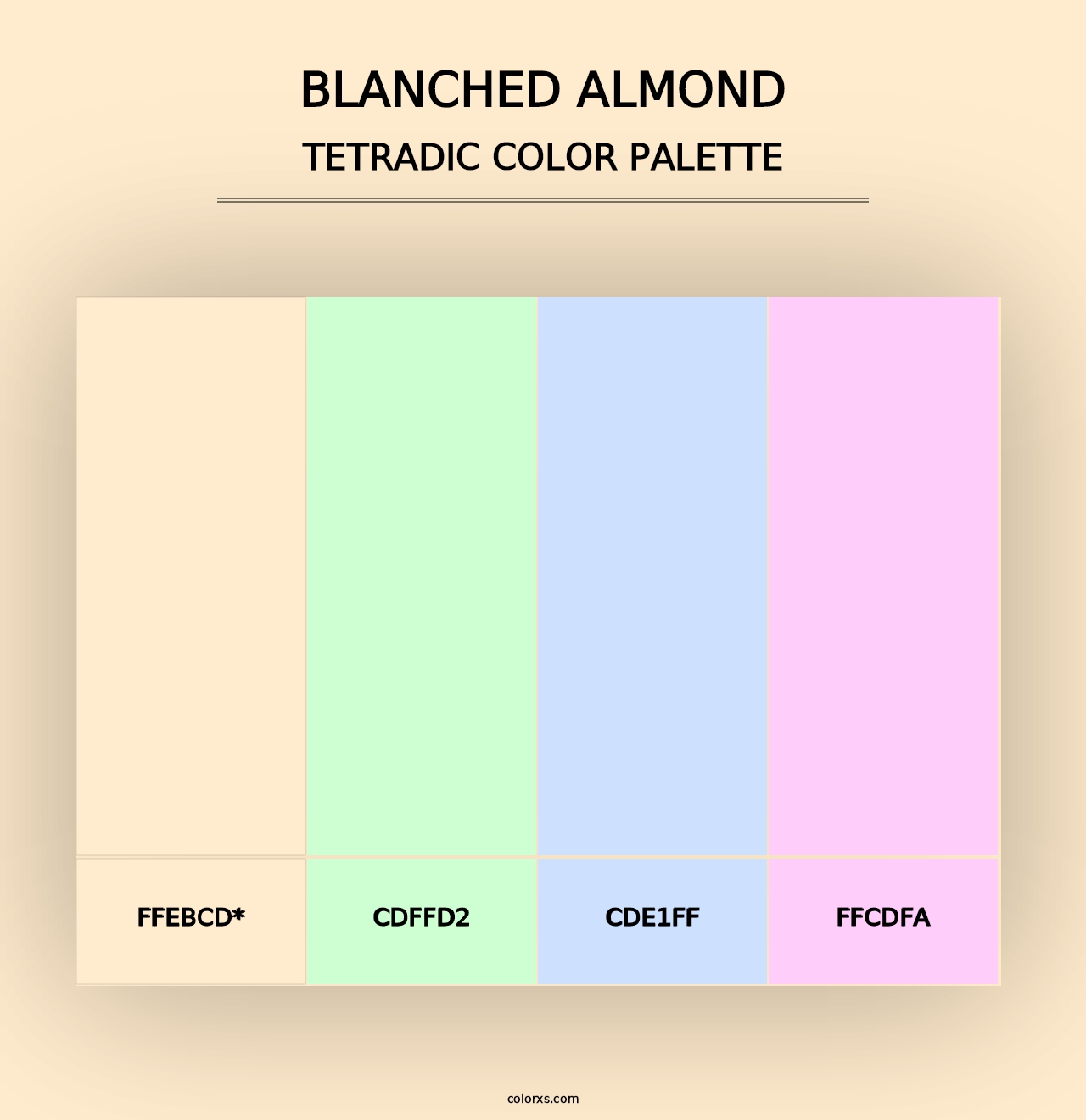 Blanched Almond - Tetradic Color Palette