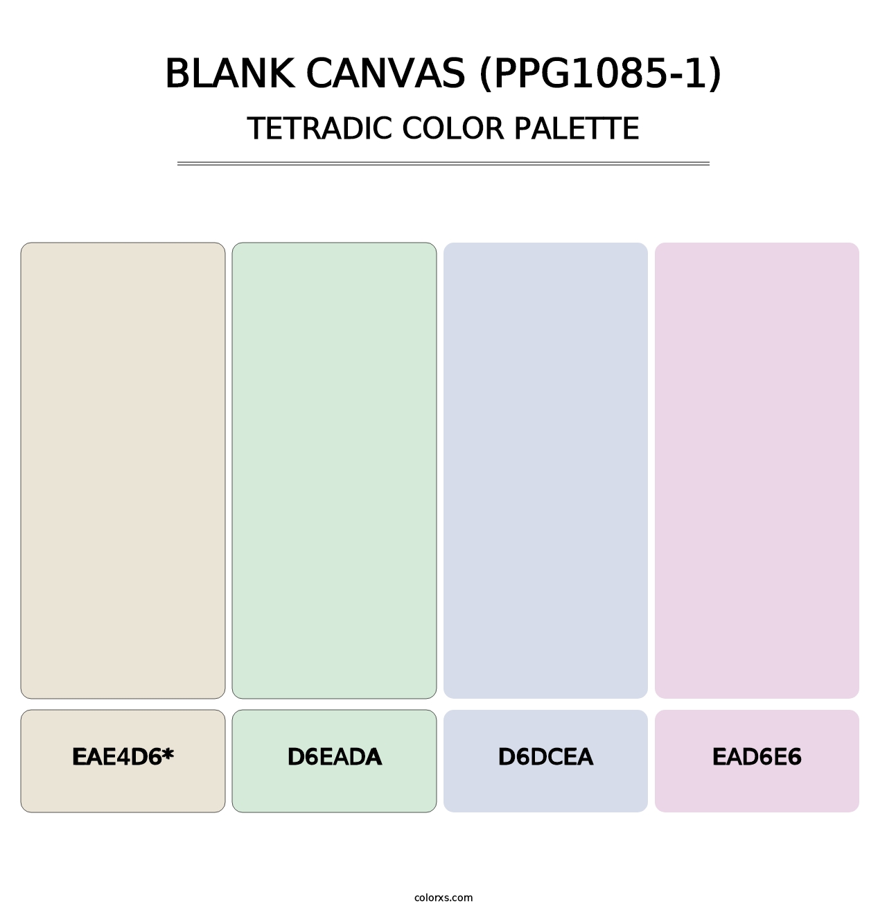 Blank Canvas (PPG1085-1) - Tetradic Color Palette
