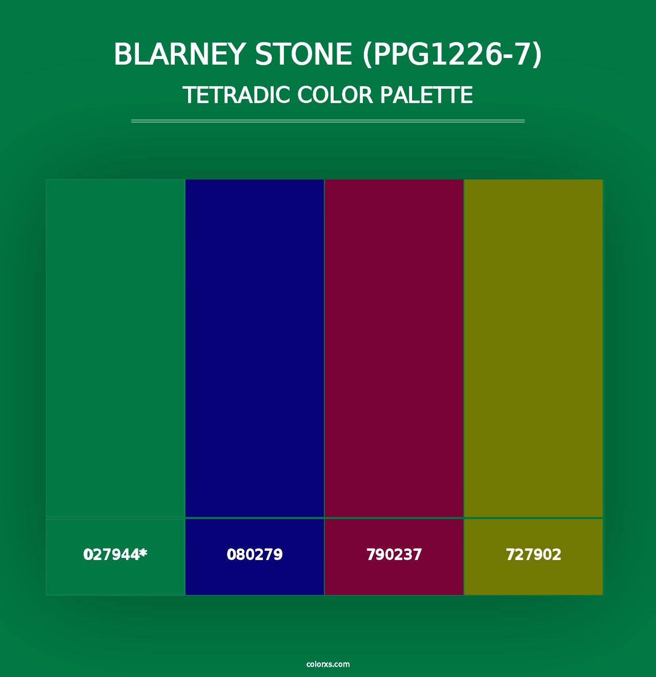 Blarney Stone (PPG1226-7) - Tetradic Color Palette