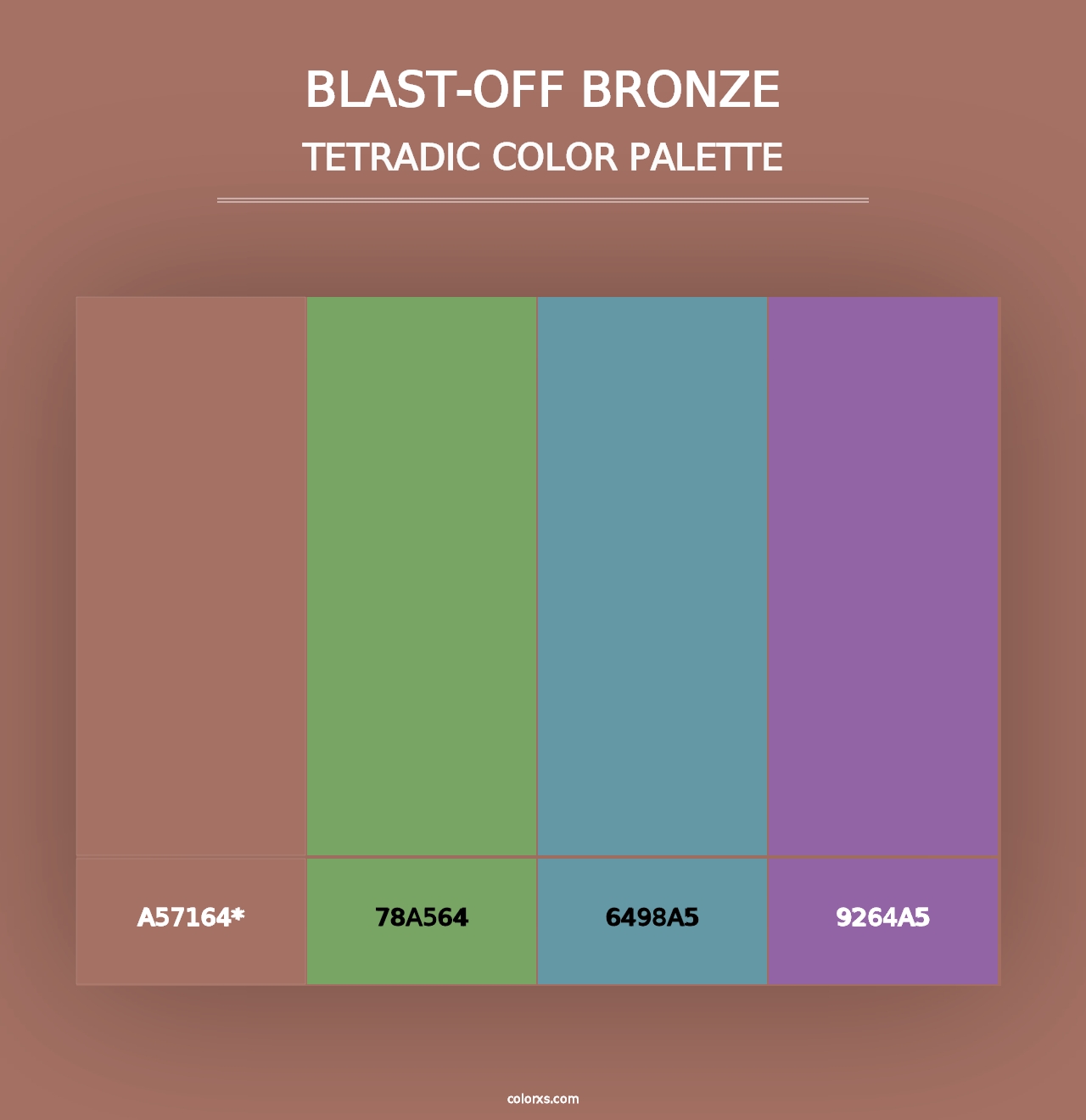 Blast-Off Bronze - Tetradic Color Palette