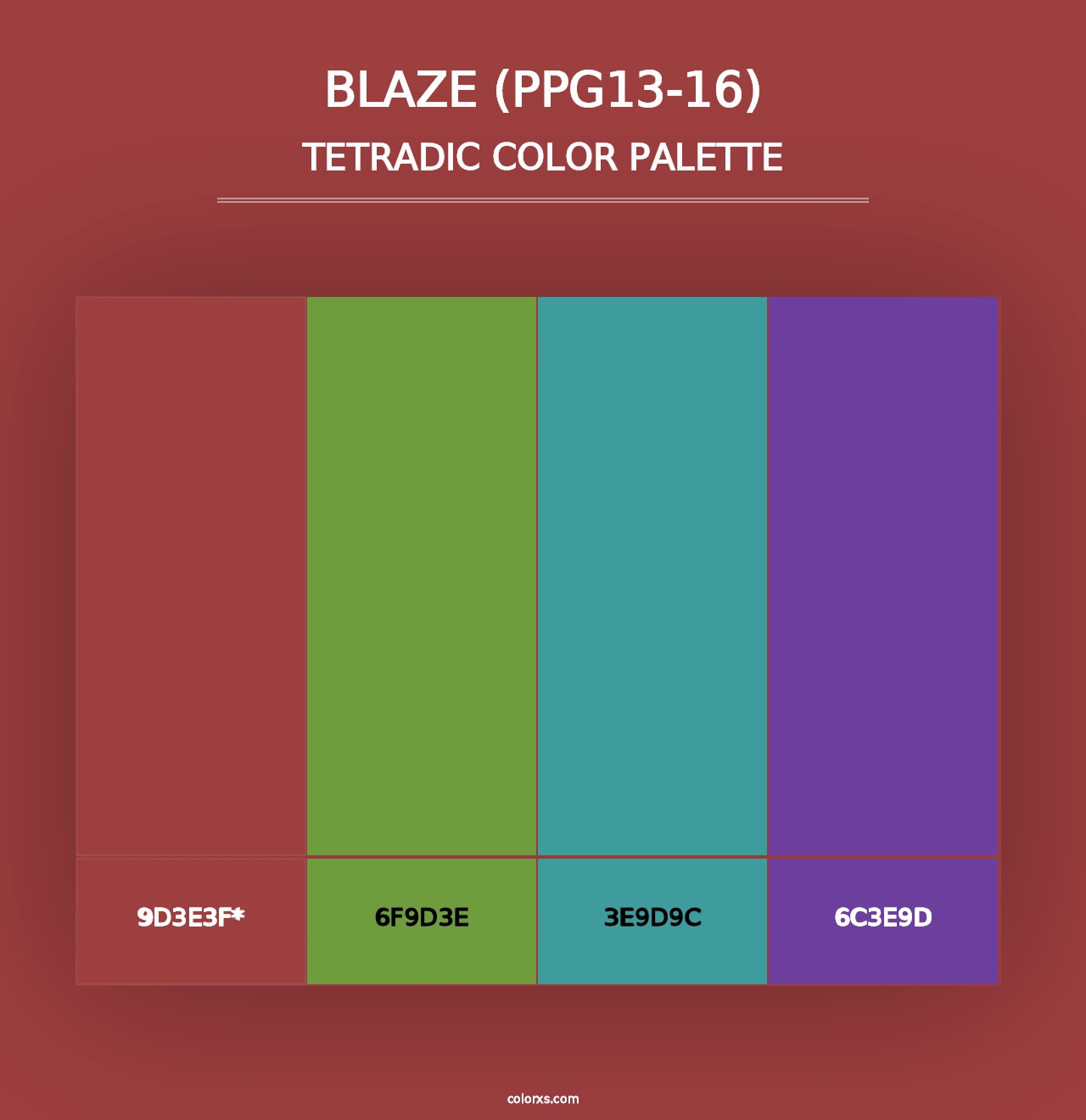 Blaze (PPG13-16) - Tetradic Color Palette