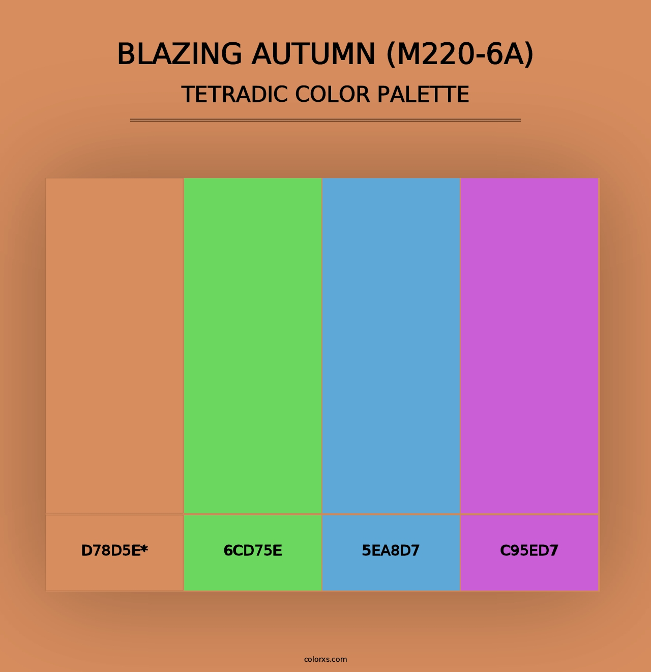 Blazing Autumn (M220-6A) - Tetradic Color Palette