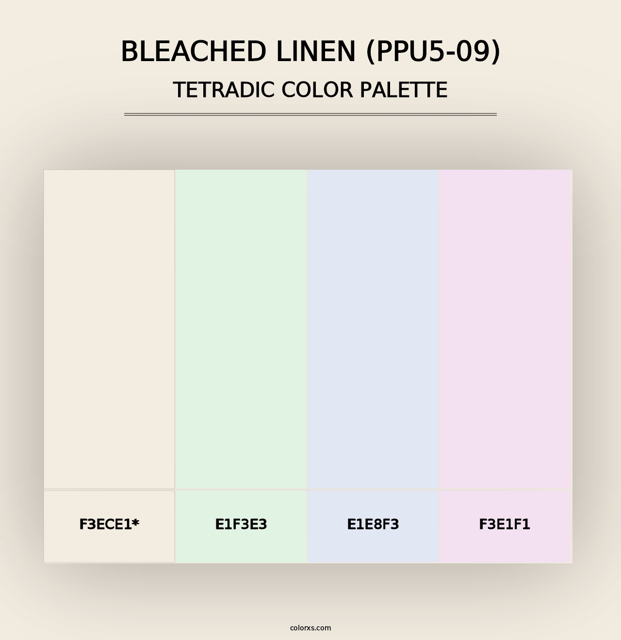 Bleached Linen (PPU5-09) - Tetradic Color Palette