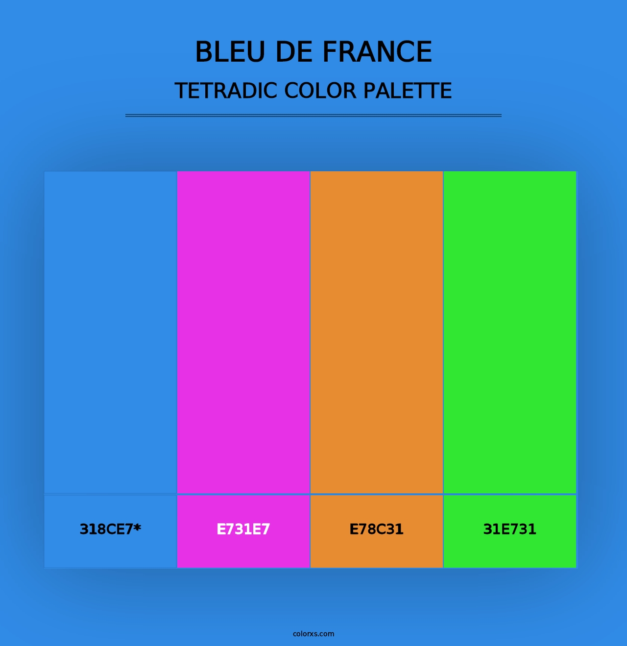 Bleu de France - Tetradic Color Palette