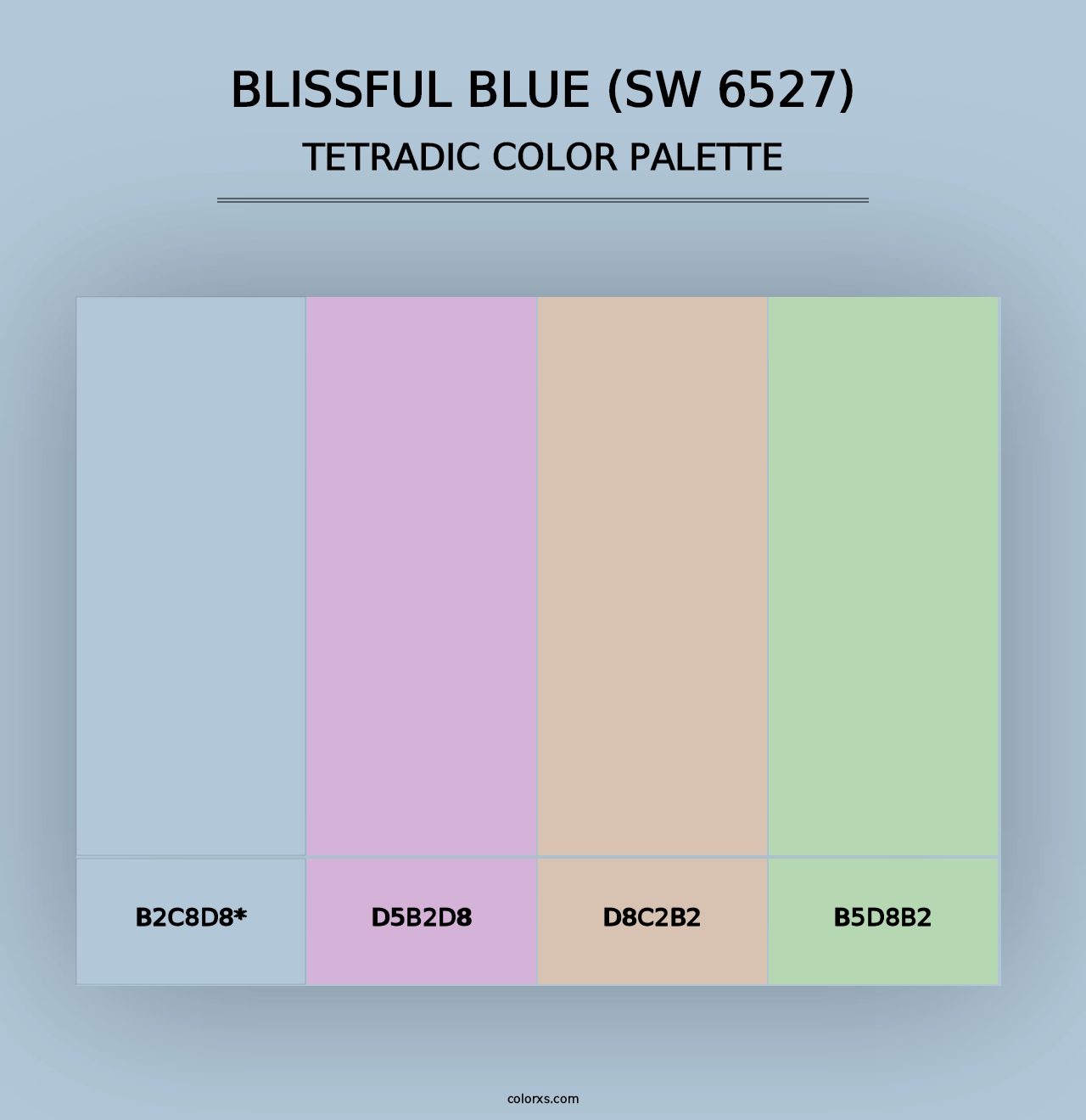 Blissful Blue (SW 6527) - Tetradic Color Palette