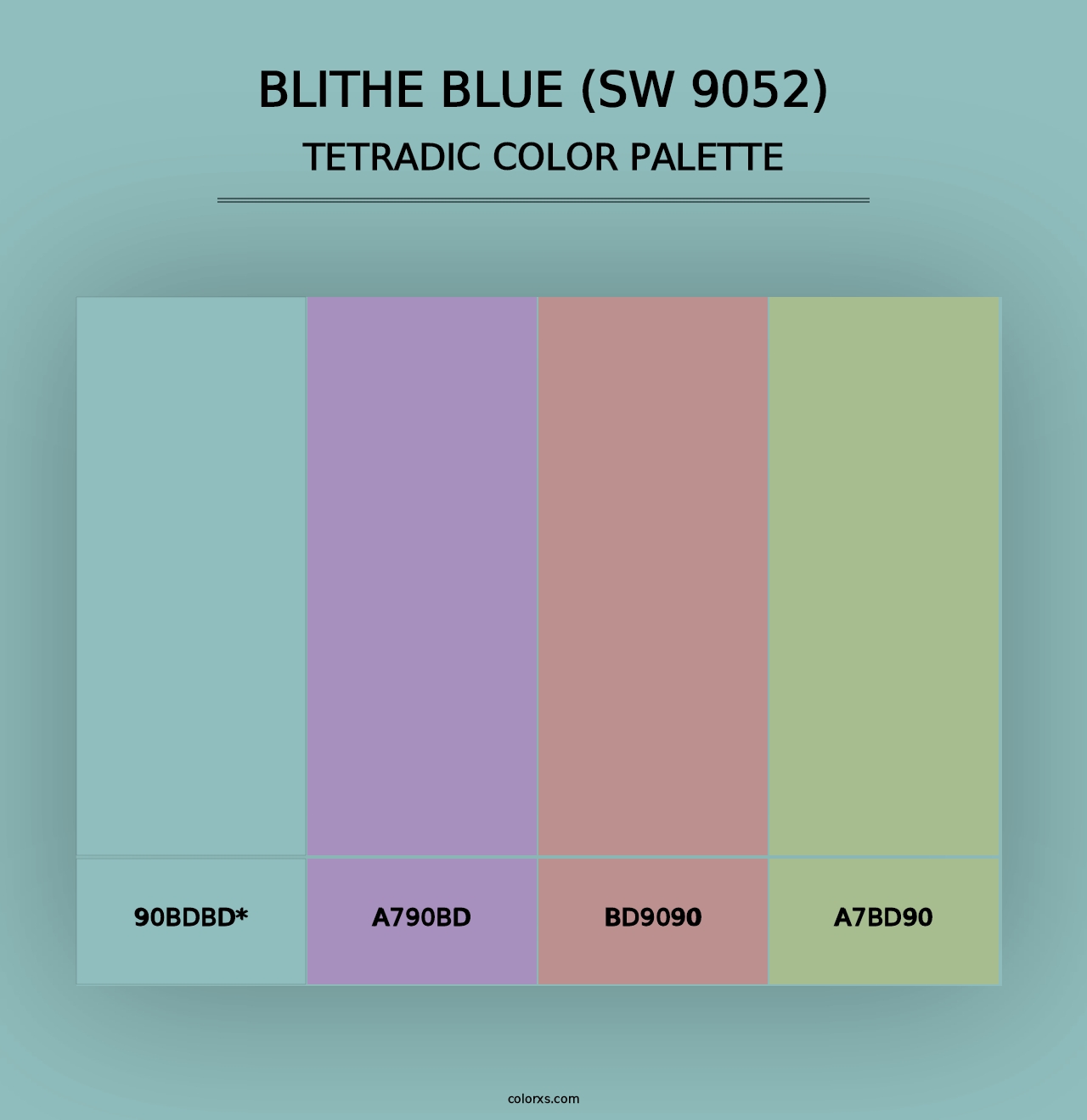 Blithe Blue (SW 9052) - Tetradic Color Palette