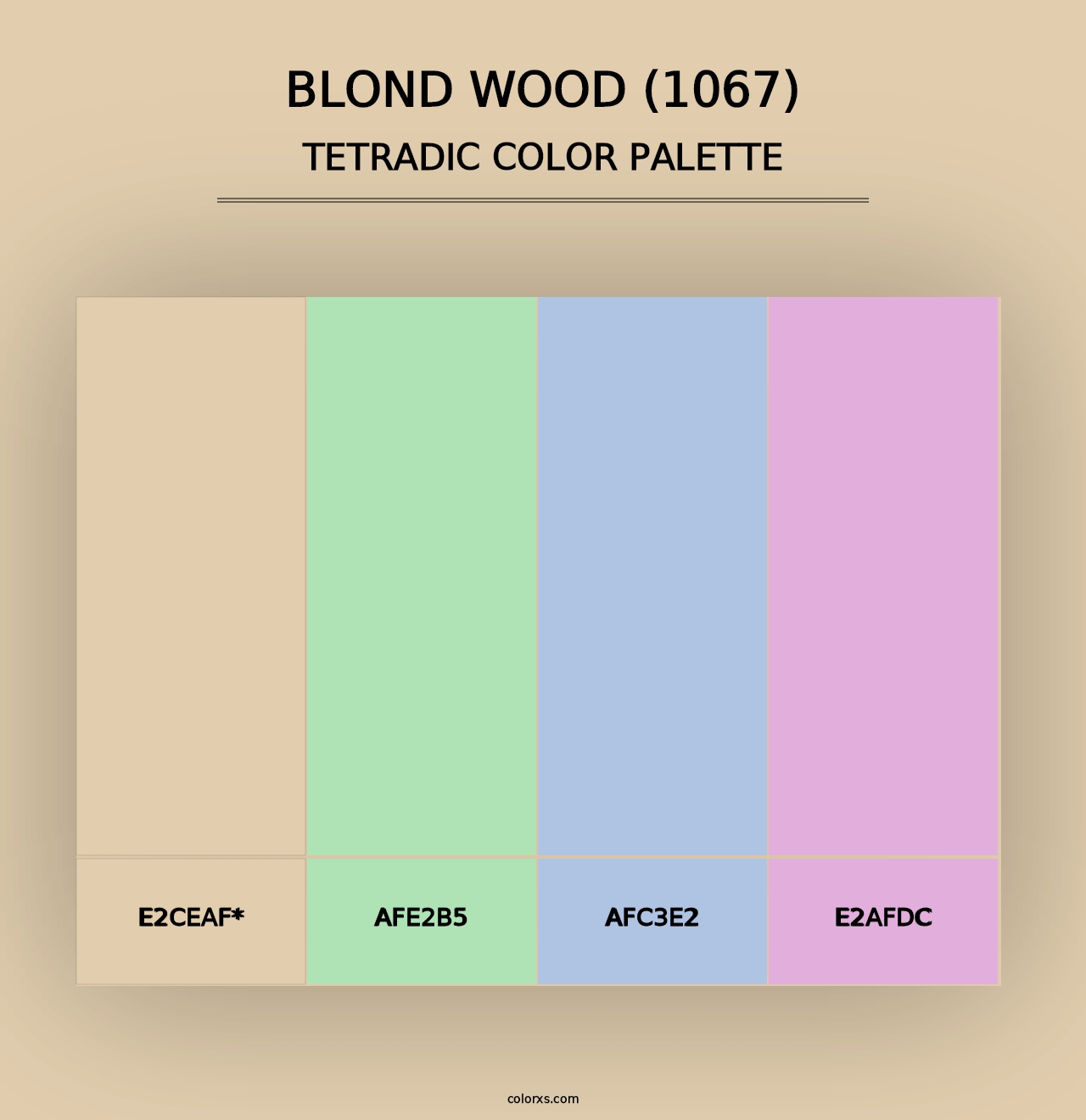 Blond Wood (1067) - Tetradic Color Palette