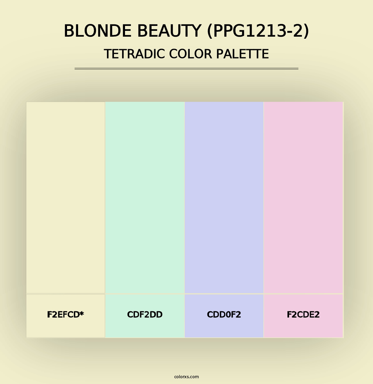 Blonde Beauty (PPG1213-2) - Tetradic Color Palette