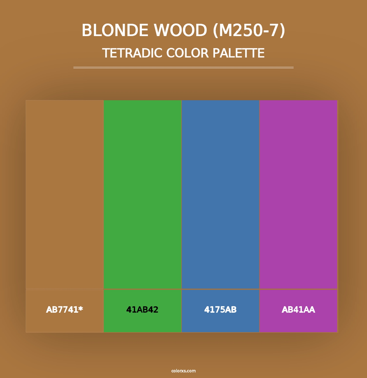 Blonde Wood (M250-7) - Tetradic Color Palette