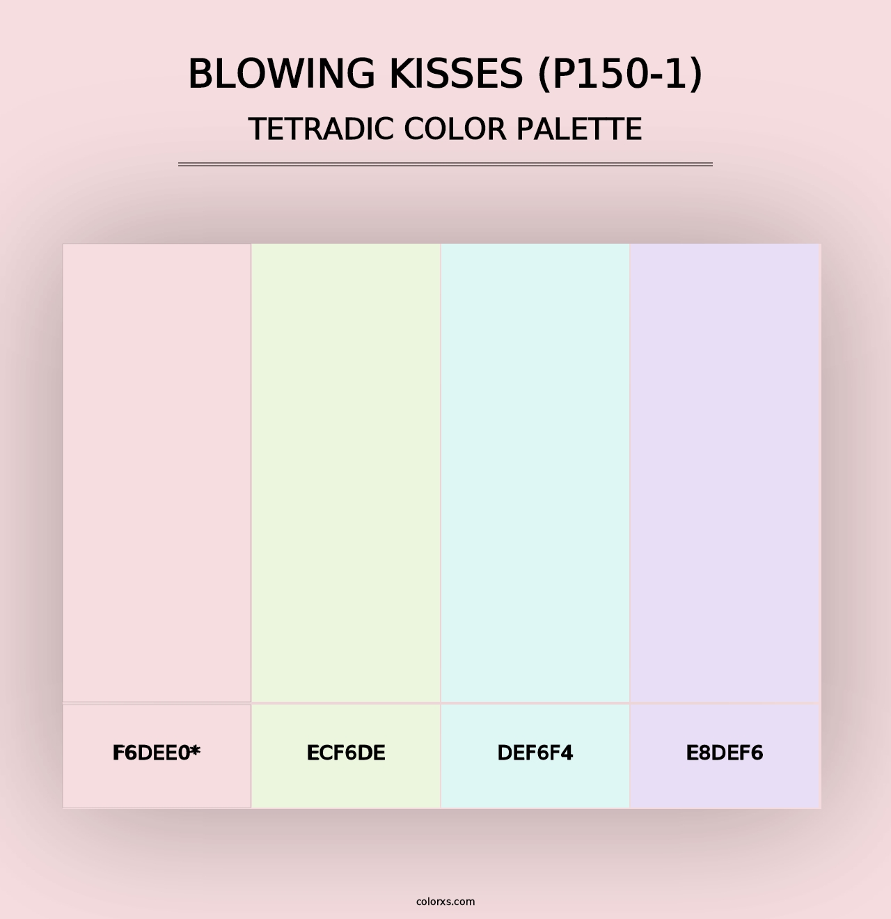 Blowing Kisses (P150-1) - Tetradic Color Palette