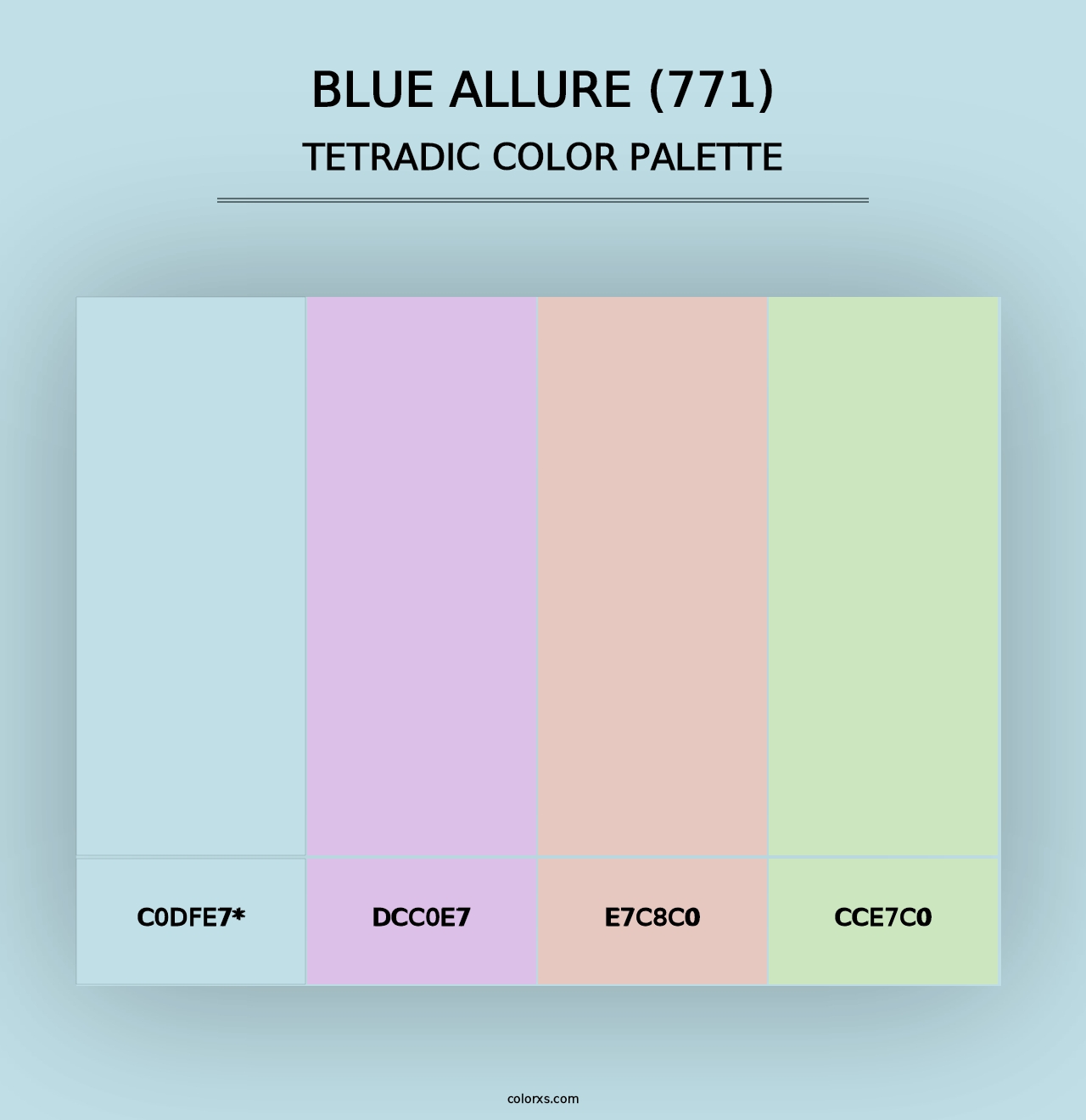 Blue Allure (771) - Tetradic Color Palette