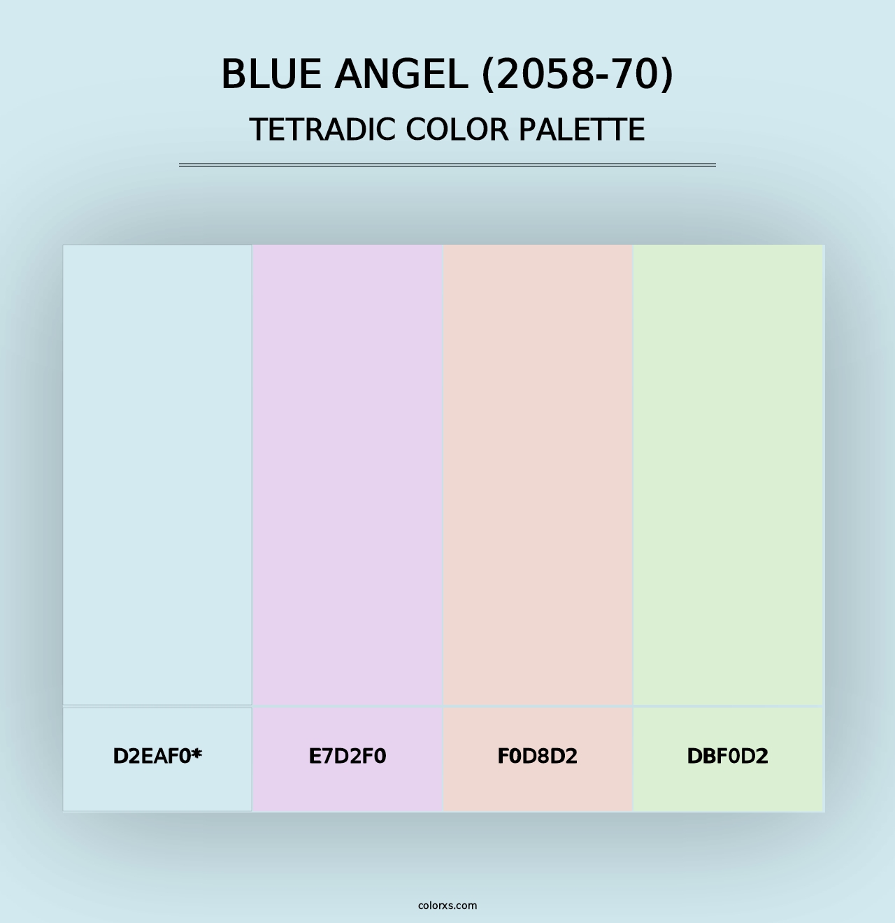 Blue Angel (2058-70) - Tetradic Color Palette