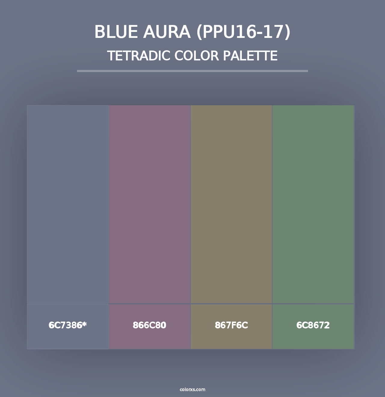 Blue Aura (PPU16-17) - Tetradic Color Palette