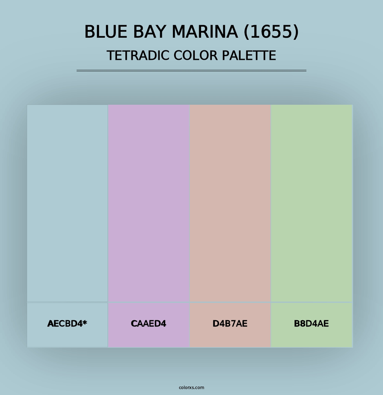 Blue Bay Marina (1655) - Tetradic Color Palette