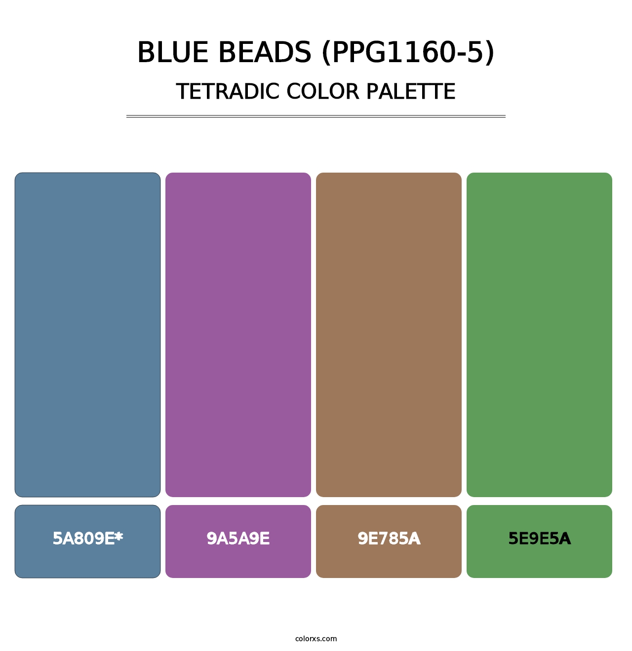 Blue Beads (PPG1160-5) - Tetradic Color Palette