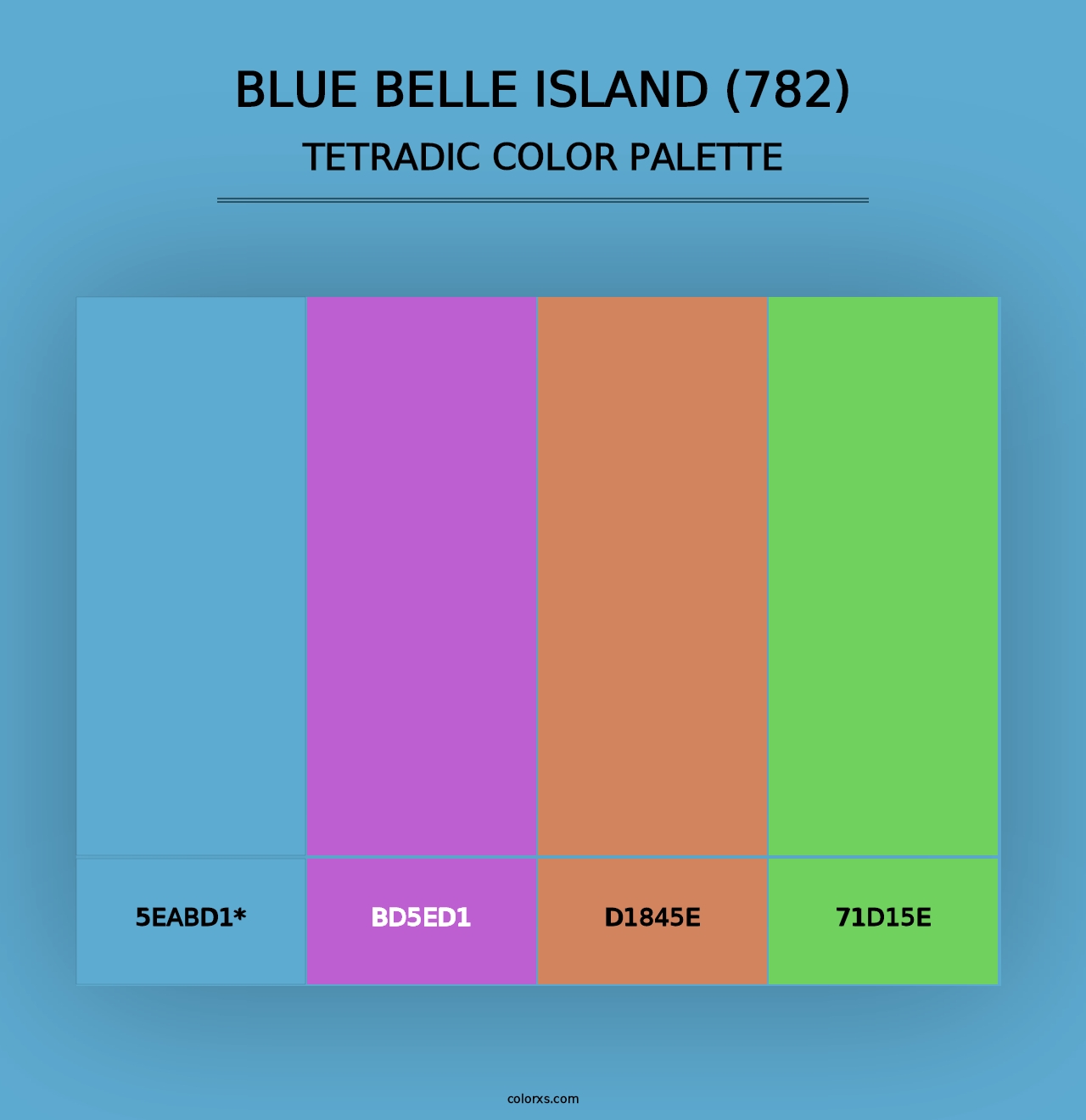 Blue Belle Island (782) - Tetradic Color Palette