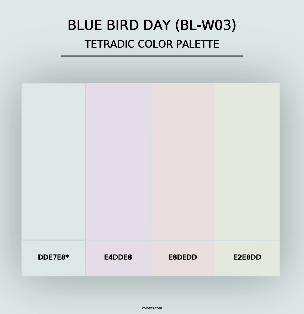 Blue Bird Day (BL-W03) - Tetradic Color Palette